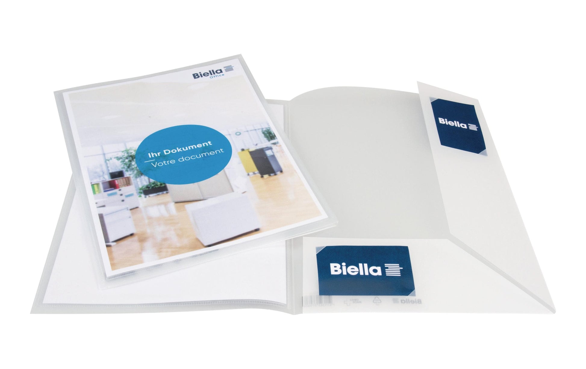 Biella Sichtbuch Pearl – 20 Sichttaschen, A4, mit Fronttasche, transparent, PP