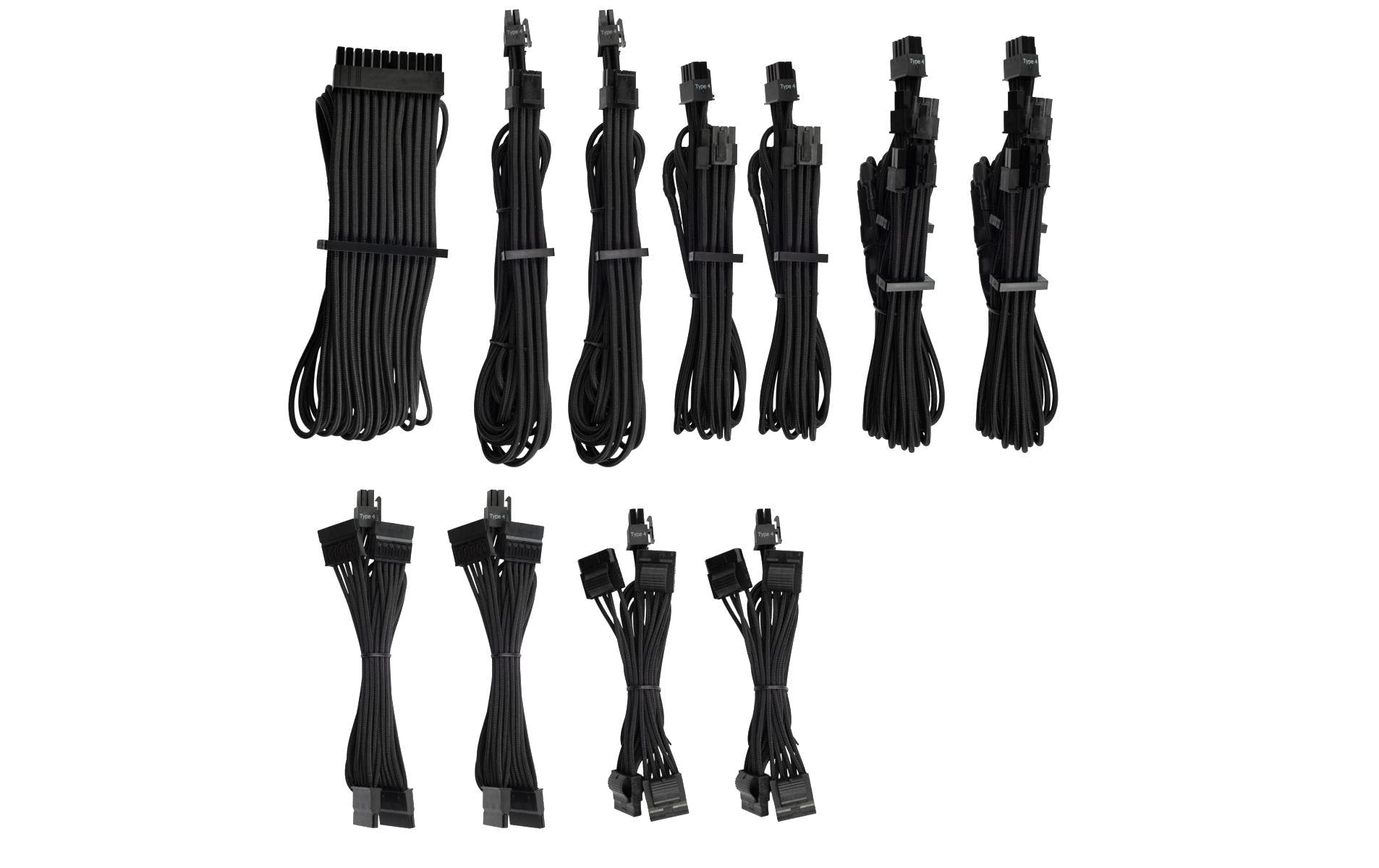 Corsair CP-8920222 DC Stromkabel – Schwarz, für Corsair HX- und RM-Netzteile