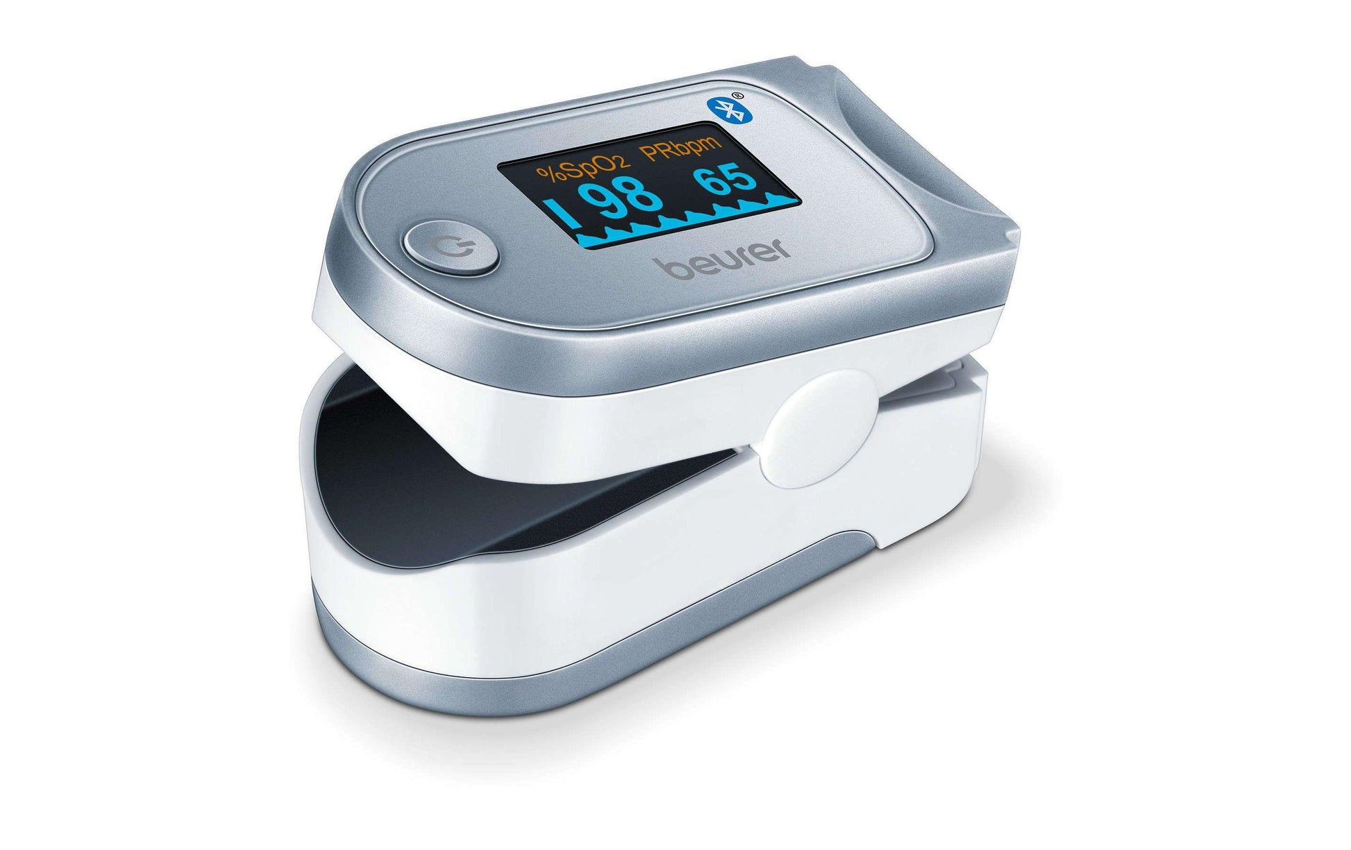 Beurer Pulsoximeter PO60 – für iOS 12.0 und höher, Android 8.0 und höher – SpO2, Pulsfrequenz