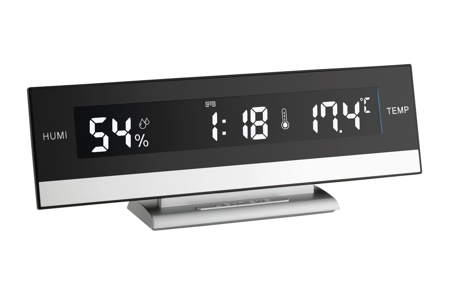 TFA-Dostmann TFA Dostmann Digitalwecker – Thermometer, 24,5 × 8,8 × 5 cm, schwarz