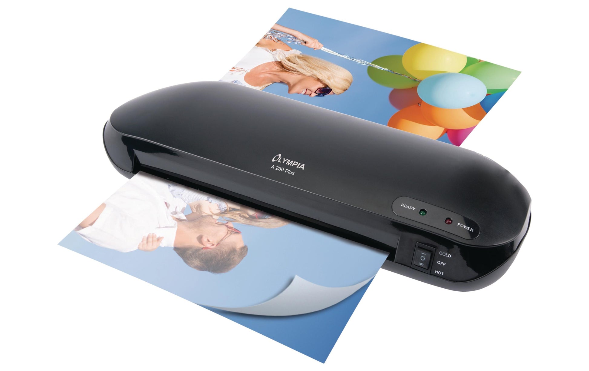 Olympia A230 Plus Laminiergerät A4 – Kalt-/Heisslaminator, bis 125 µm, 2 Rollen, 400 mm/min, schwarz