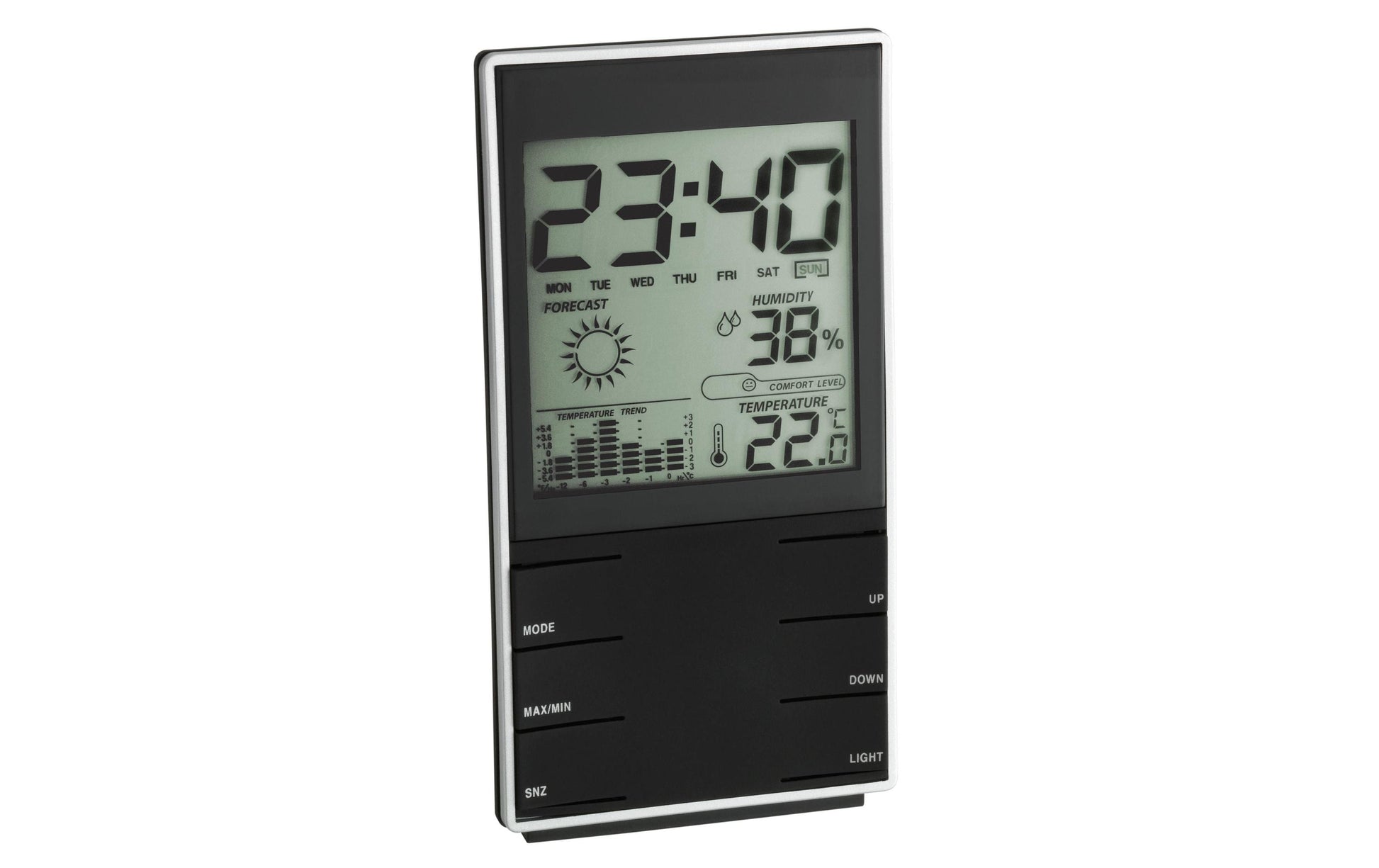 TFA-Dostmann TFA Dostmann 35.1102.01 – Wetterstation, Innen, Thermometer & Hygrometer – Schwarz