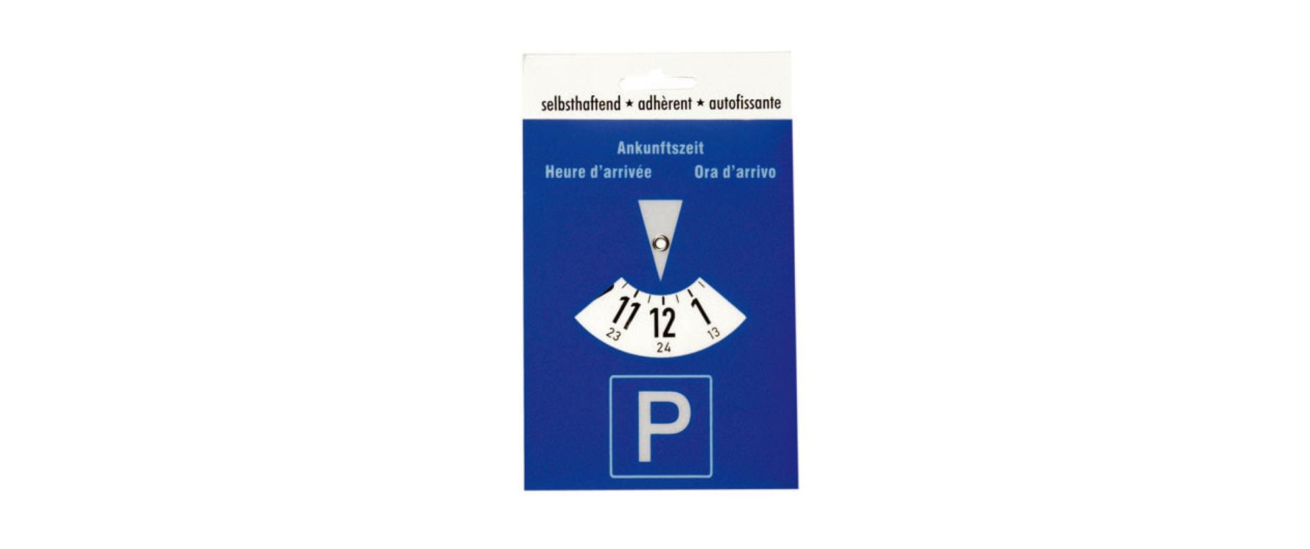 Unitec Parkscheibe – selbsthaftend – blau