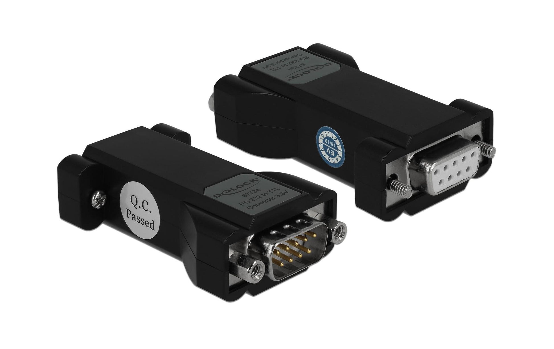 DeLOCK DB9 (RS-232, Buchse) auf DB9 (LVTTL/LVCMOS, Stecker) Adapter, ESD-Schutz 3 kV