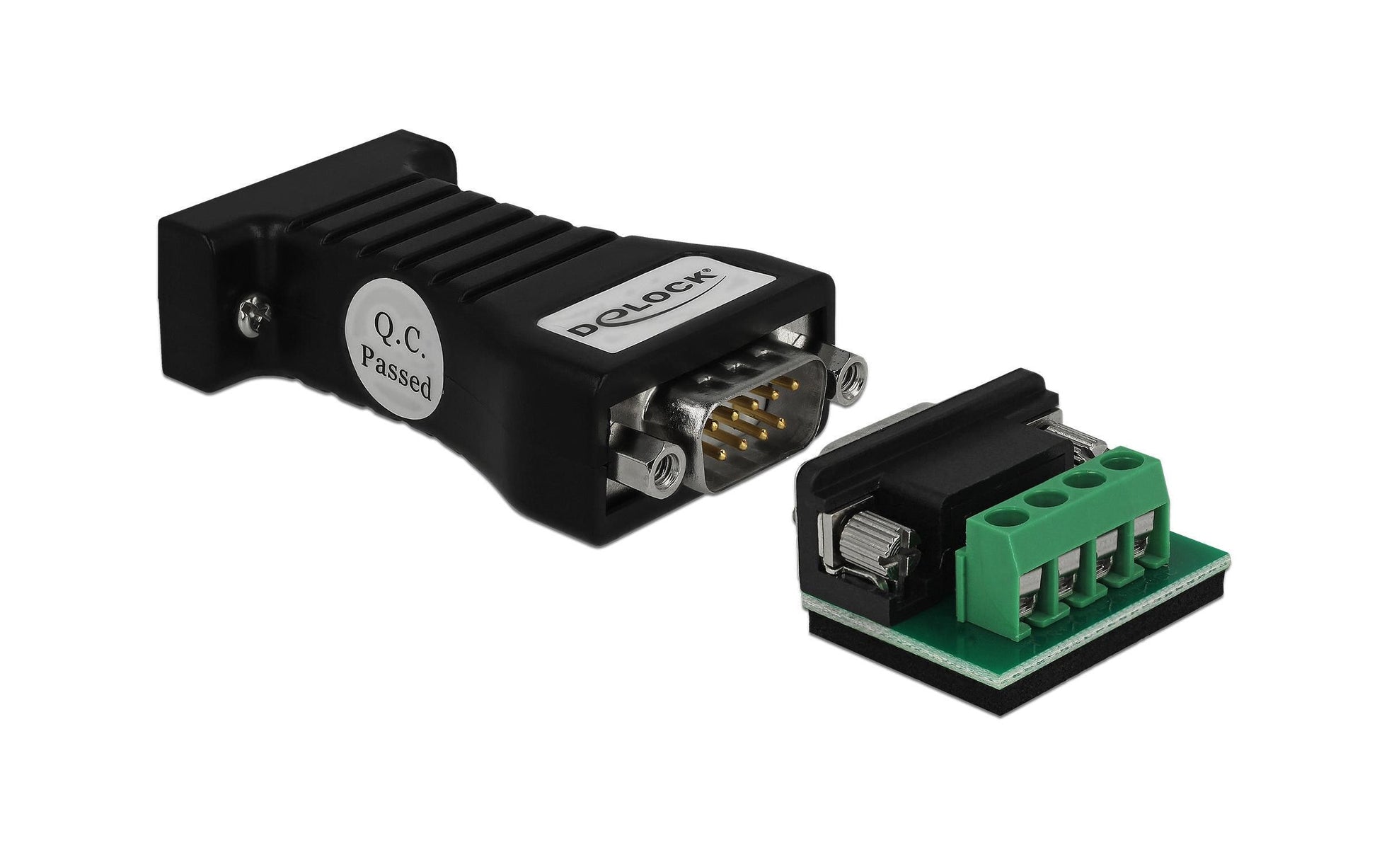 DeLOCK 62919 Konverter RS-232 (DB9) zu RS-485 – 115200 bit/s, 4-Pin Terminal, ESD-Schutz 15 kV, Plug & Play