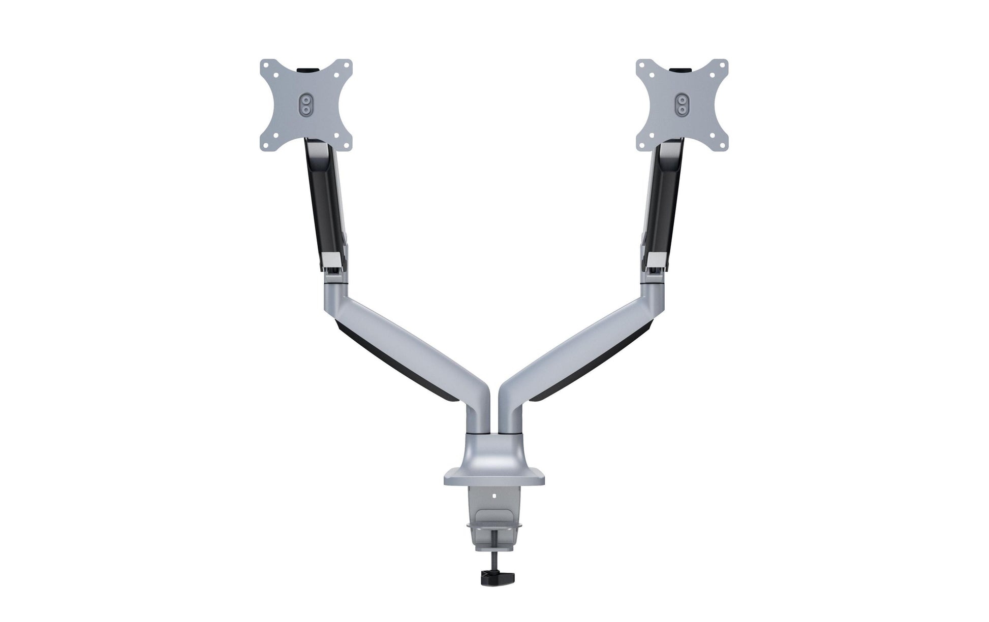 Multibrackets MB Duo 3279 – Tischhalterung, Dual, bis 27", VESA 100 × 100 mm, 9 kg, schwenkbar, Silber