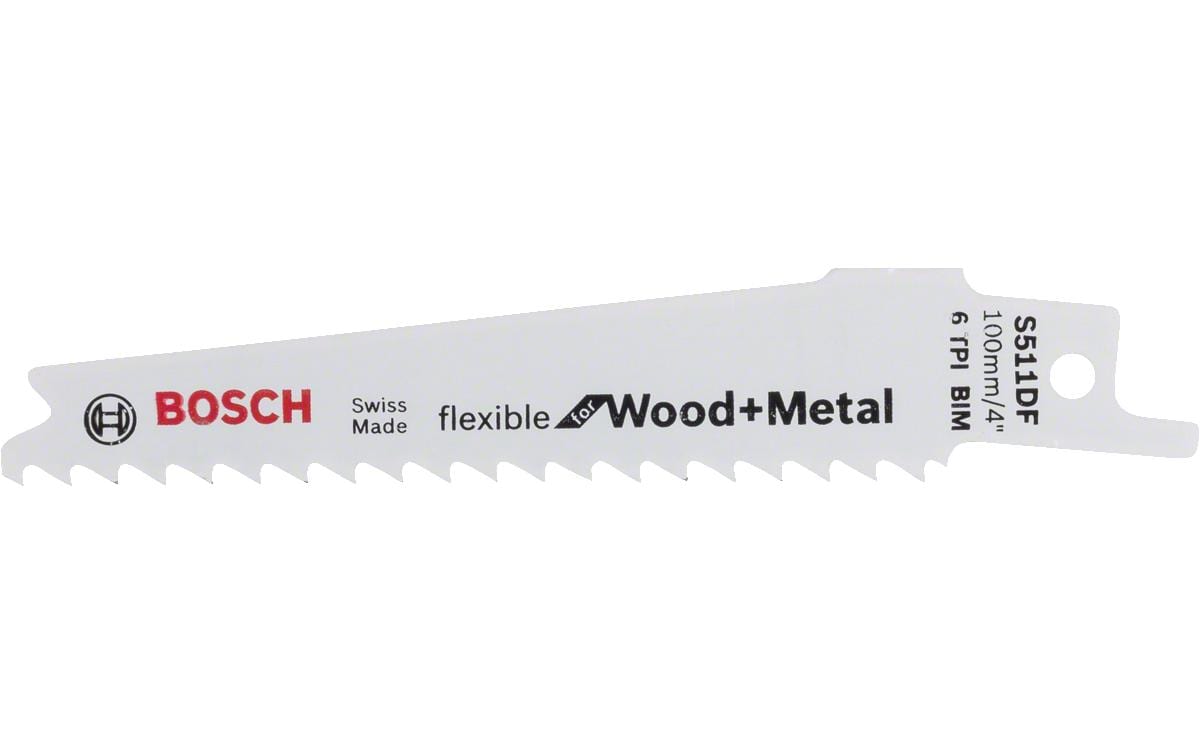 Bosch S 511 DF Sägeblatt – für Holz, Metall, Kunststoff u. a. – 5 Stk