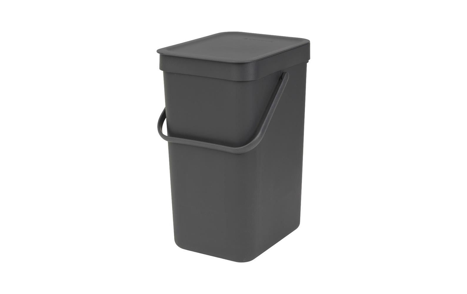 Brabantia Recyclingbox Sort & Go – 12 l – Kunststoff, rechteckig – dunkelgrau