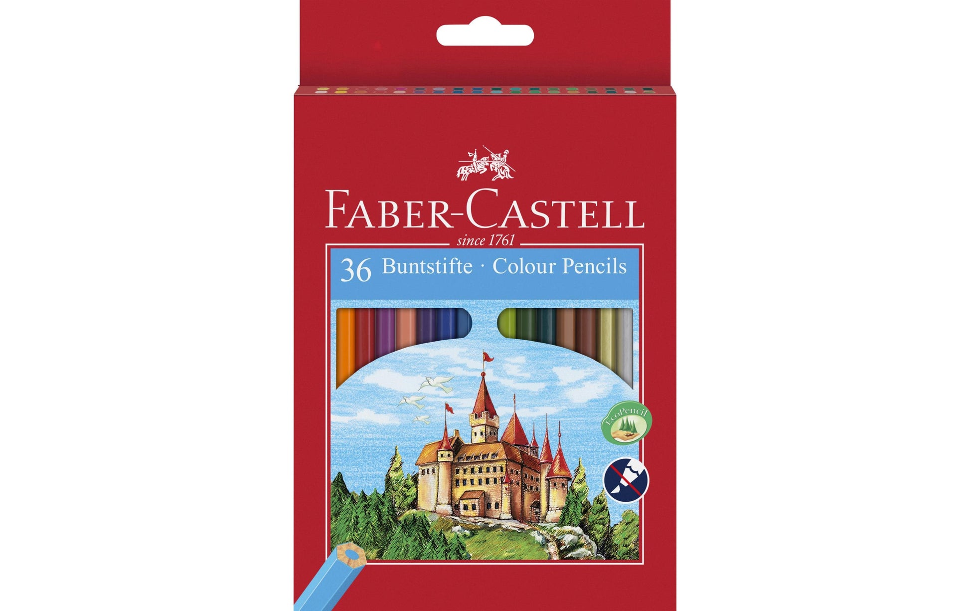 Faber-Castell Buntstifte – 36 Farben, im Kartonetui, Ø 2,8 mm, sechskantig, FSC