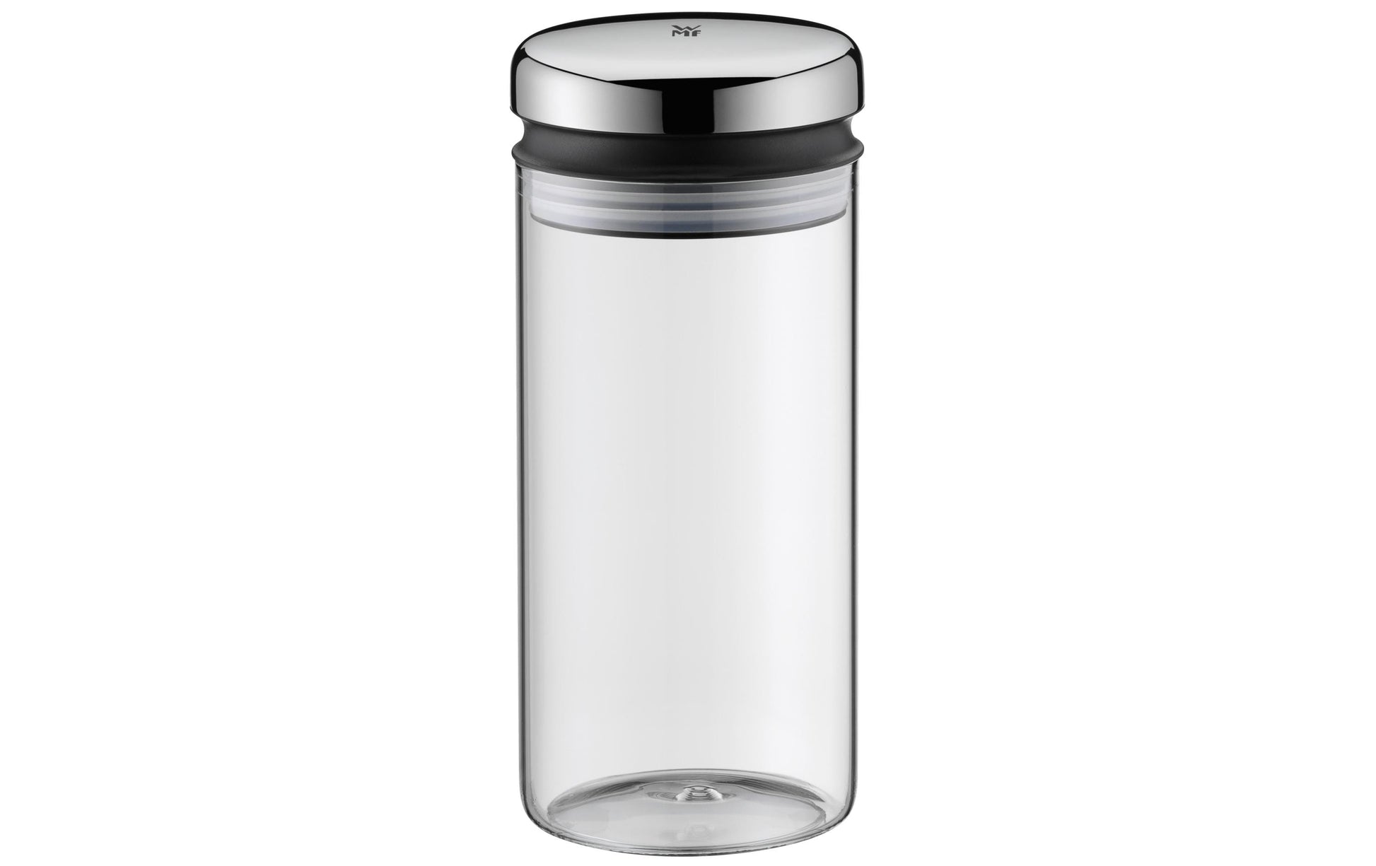 WMF Vorratsdose 1 l, Ø 9,7 × 21,5 cm, Glas/Edelstahl, Transparent