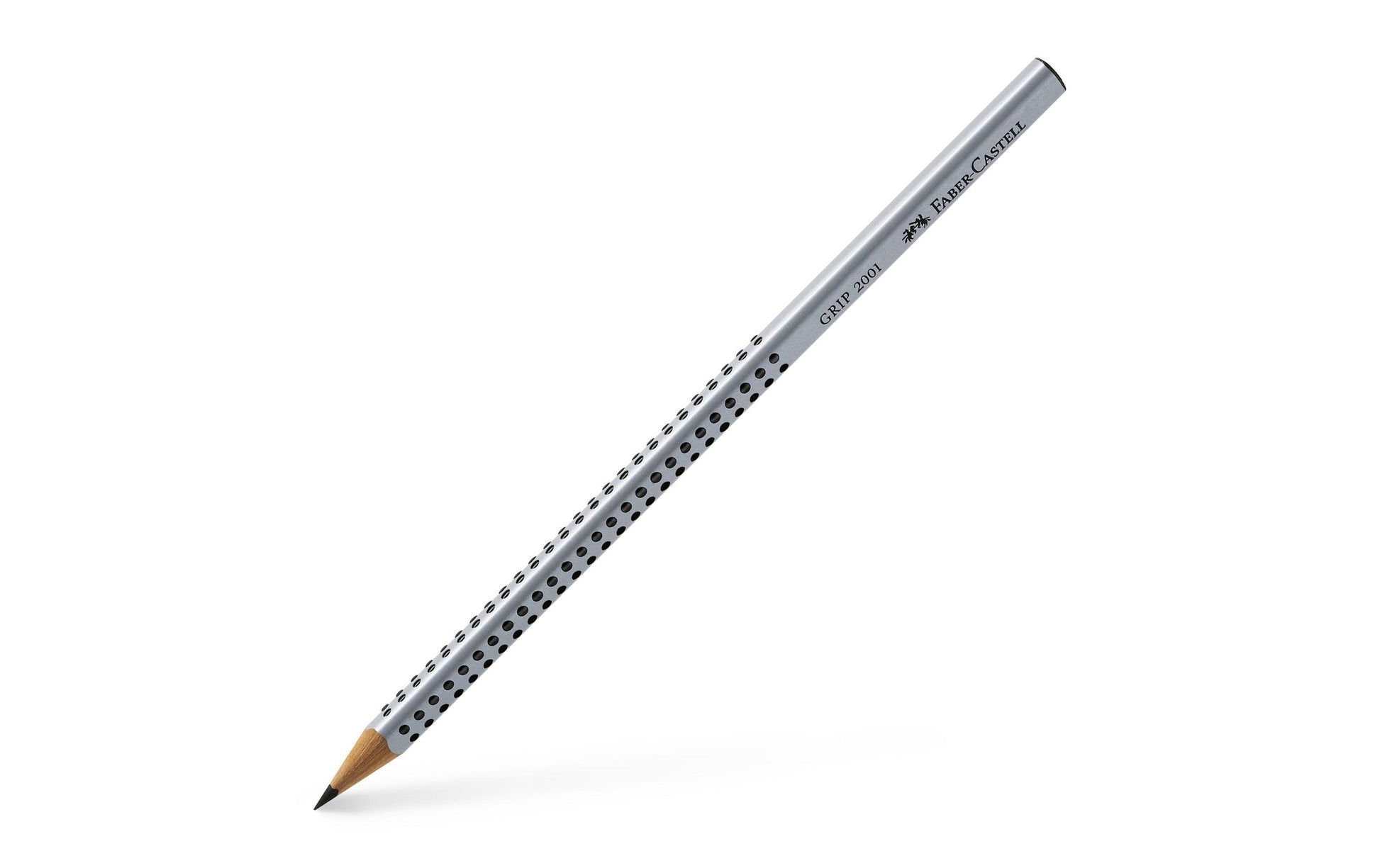 Faber-Castell Grip 2001 Bleistift, Dreikant, Grip-Zone, Mine Ø 2 mm Grau