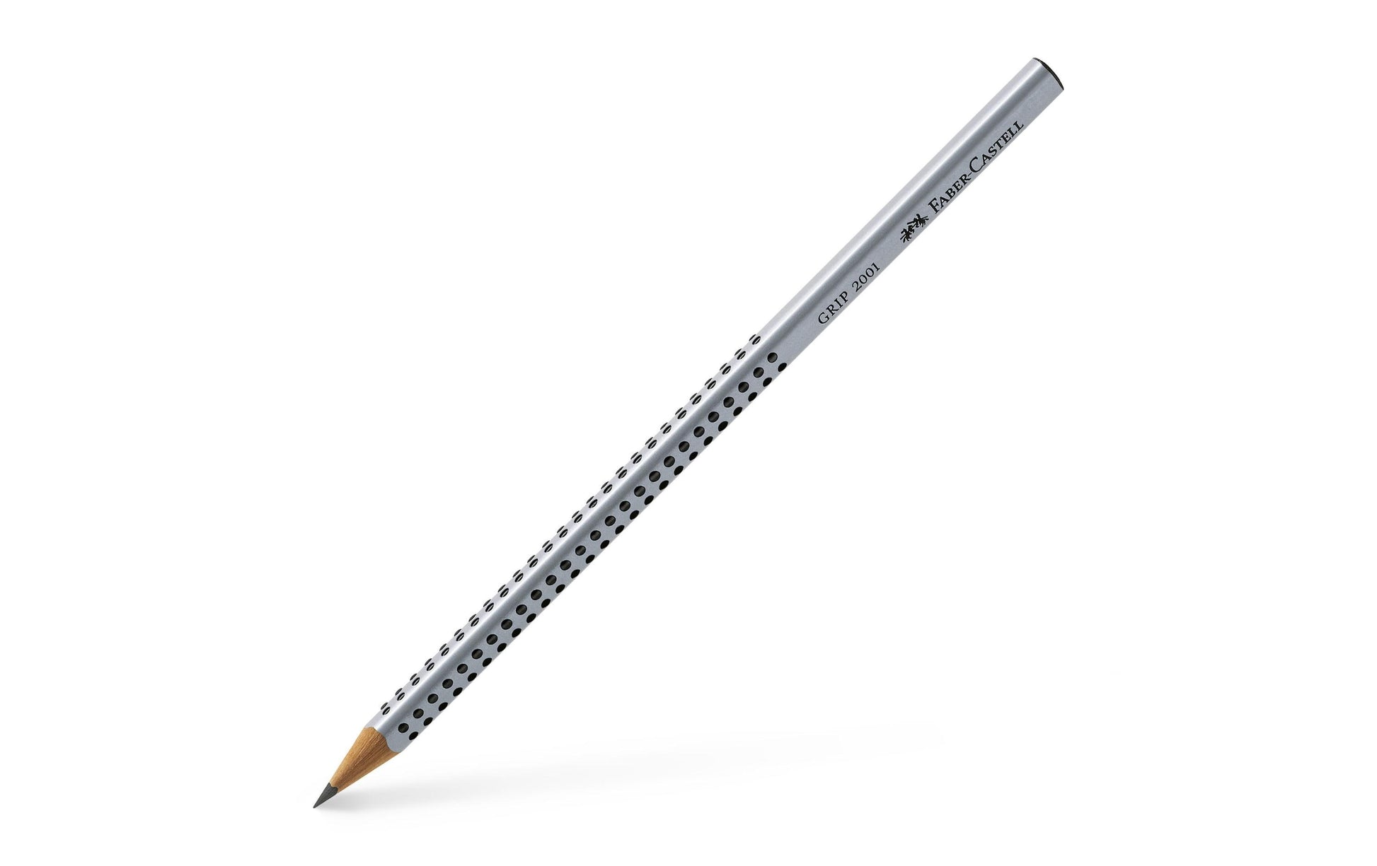 Faber-Castell Grip 2001 Bleistift, Dreikant, Grip-Zone, 2H, Mine Ø 2 mm, Grau