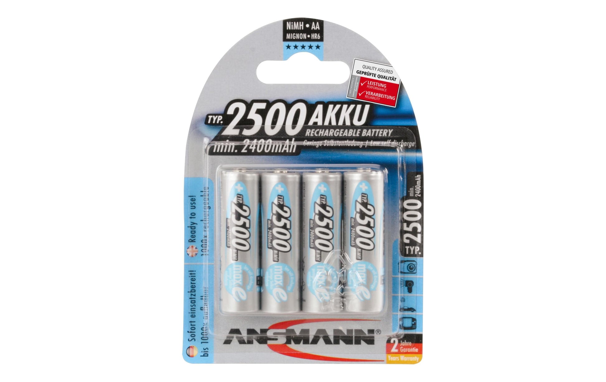 Ansmann maxE+ Akku 2500 mAh Ni‑MH