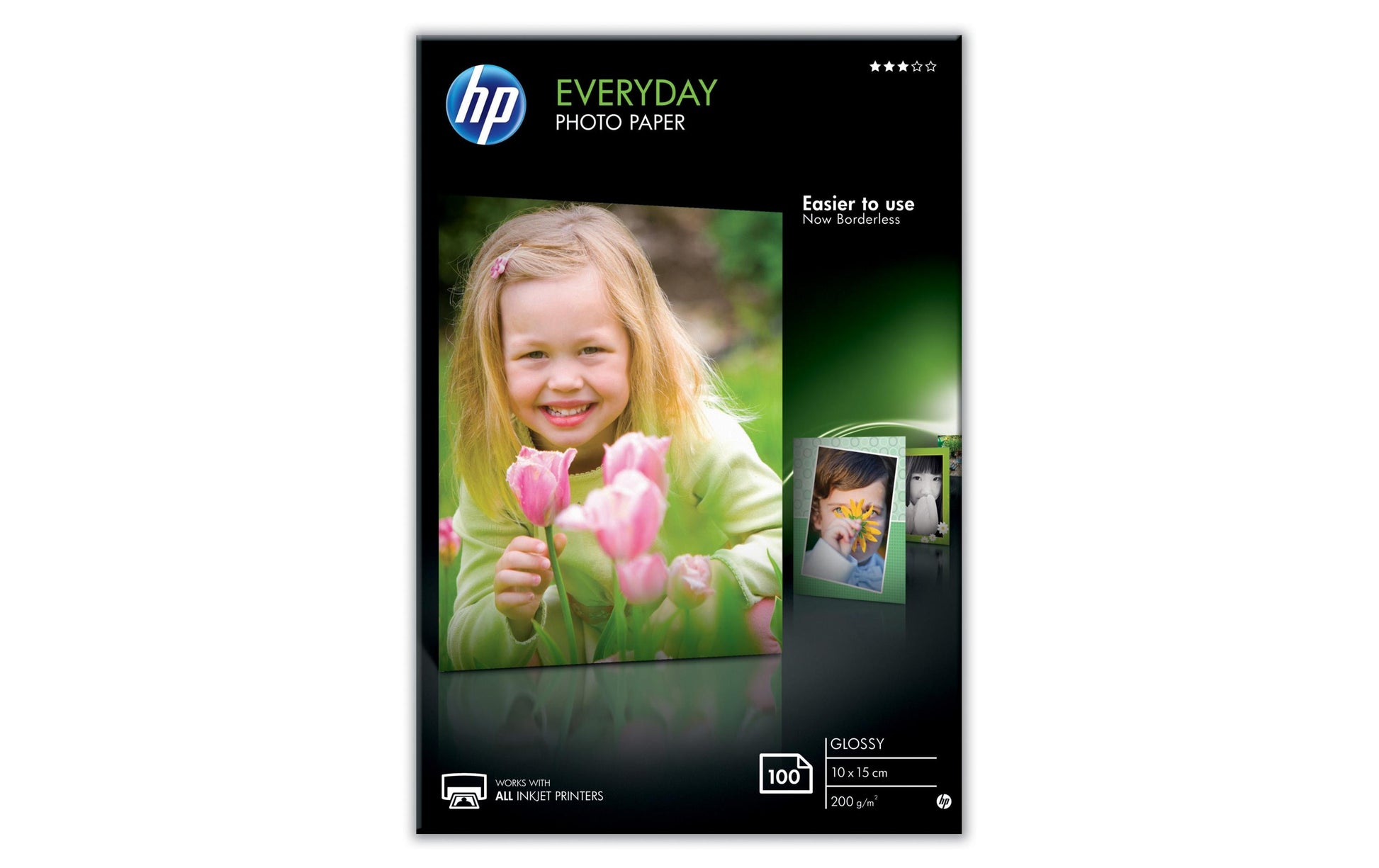 HP Fotopapier – glänzend, 100 × 150 mm, 200 g/m², 100 Blatt – für Inkjet-Drucker