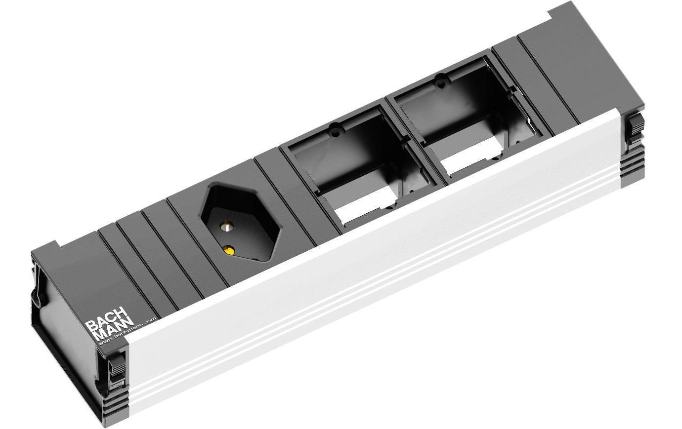 Bachmann CONI Einbausteckdosenleiste, 1×T13, Einbau, Eingang GST18I3, 0,1 m – Schwarz