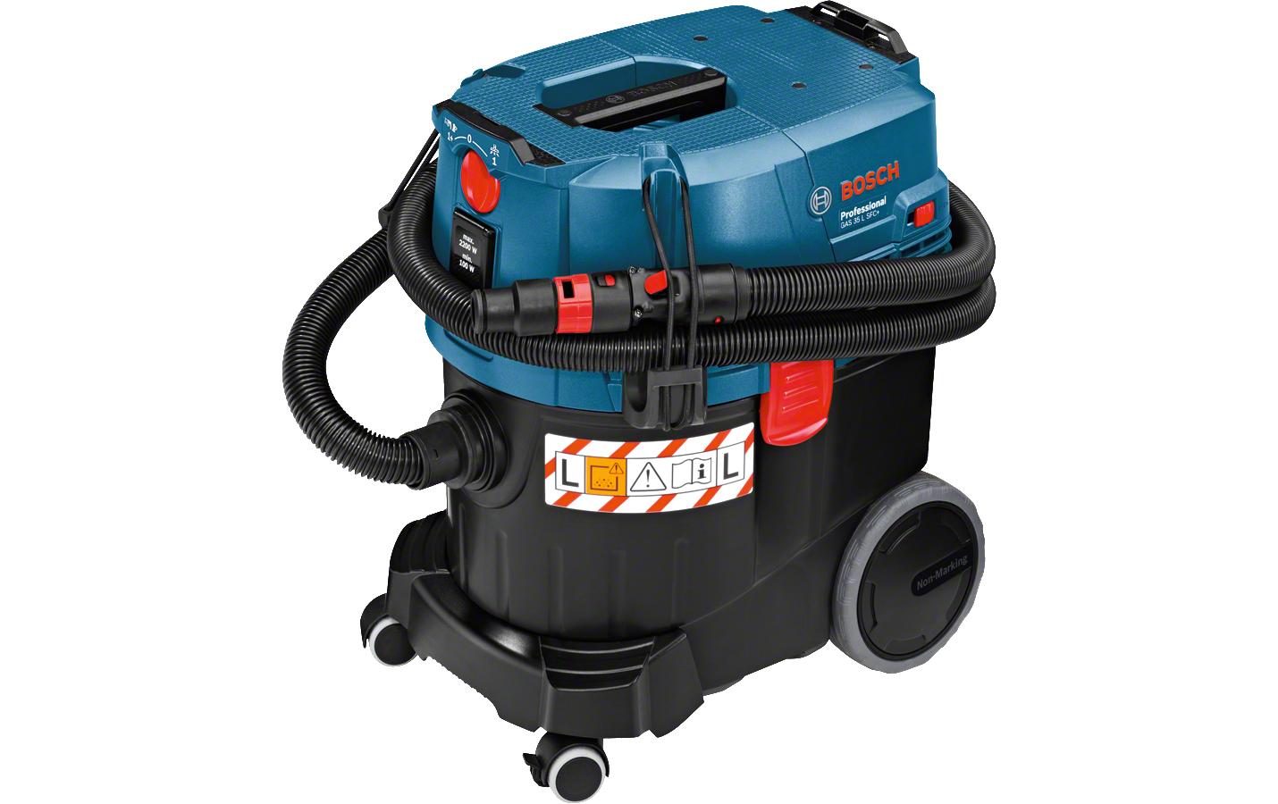 Bosch Professionelle Absauganlage GAS 35 L SFC+ – 1380 W, 35 l, Netzbetrieb, Schlauch 3 m