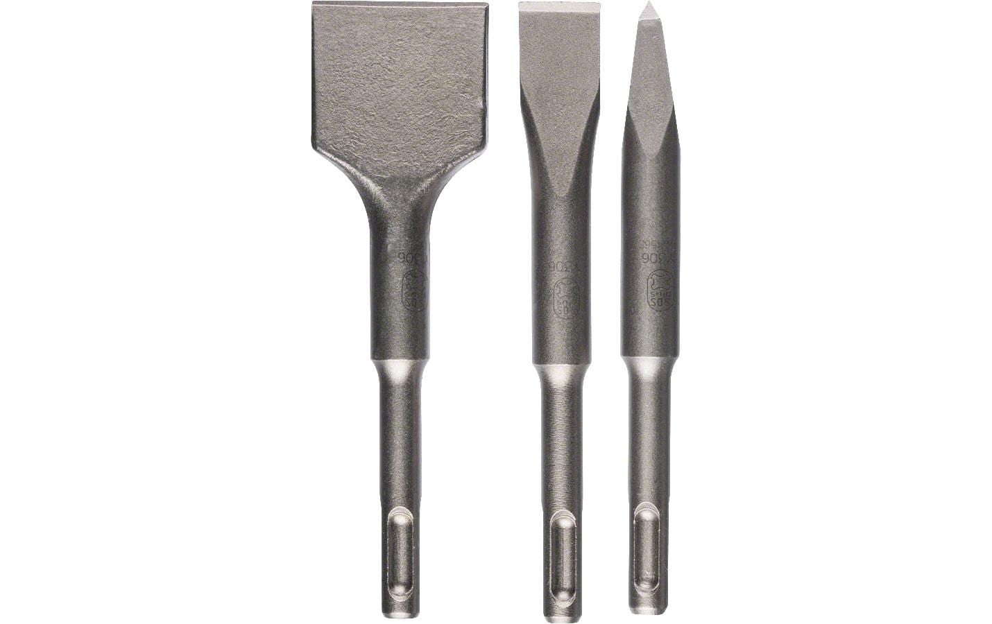 Bosch Meissel-Set, SDS-plus, für SDS-Bohrhämmer, 140 mm, silber, 3 Stk.