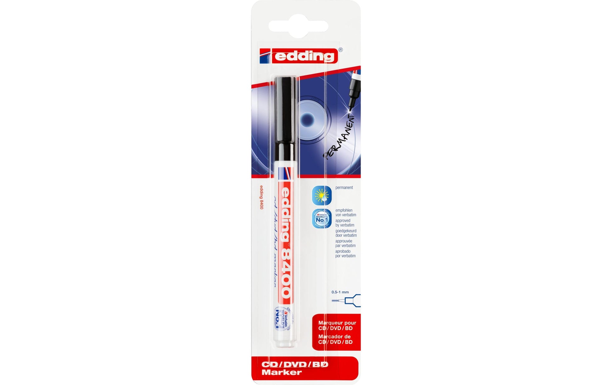 Edding Permanentmarker für CD/DVD/BD – schwarz