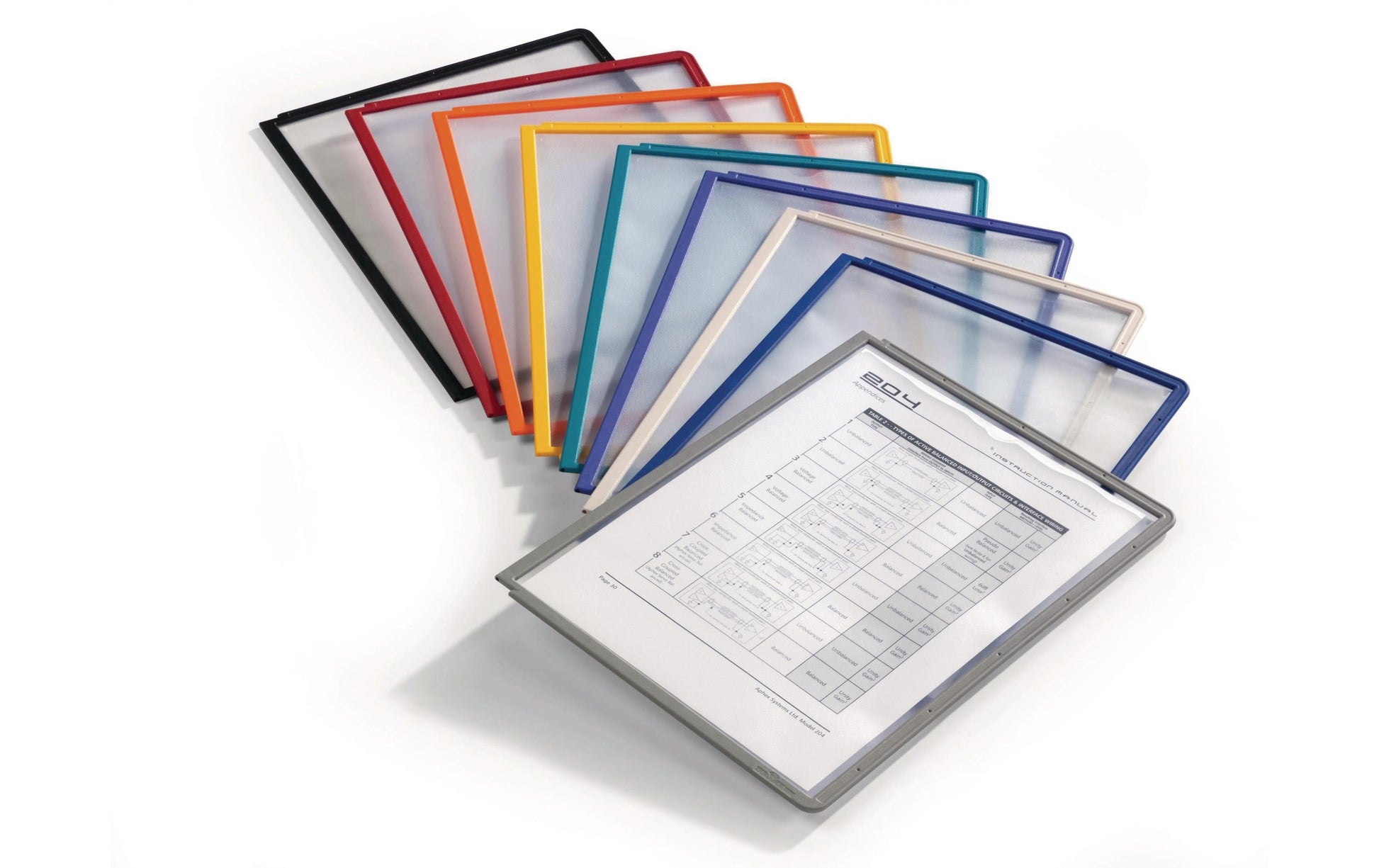 Durable Sichtmappe A4 – mehrfarbig, Polypropylen, 5er-Pack