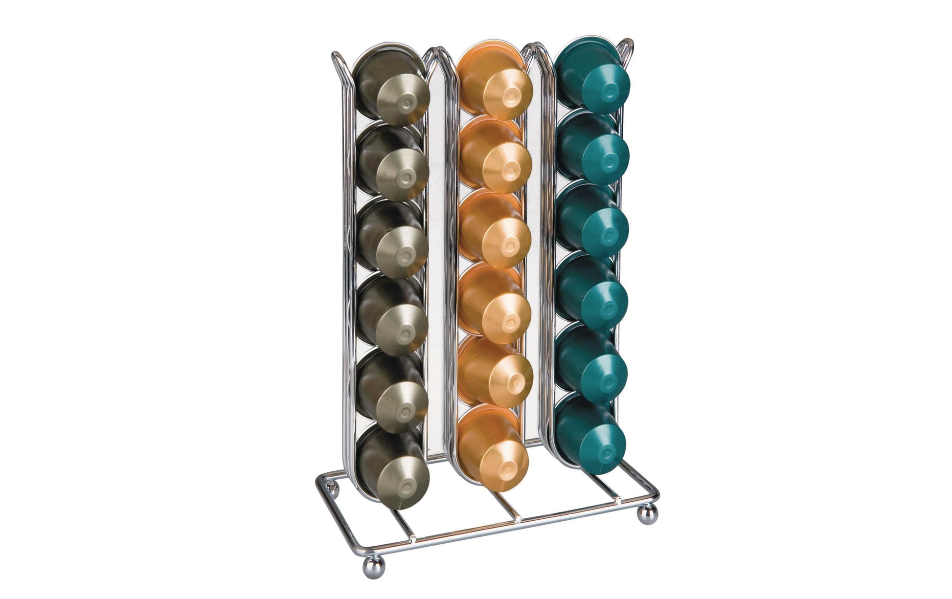 Ibili Kaffeekapselhalter für 36 Kapseln, 13 × 8,7 × 22 cm, Edelstahl, Silber, für Nespresso-Kapseln