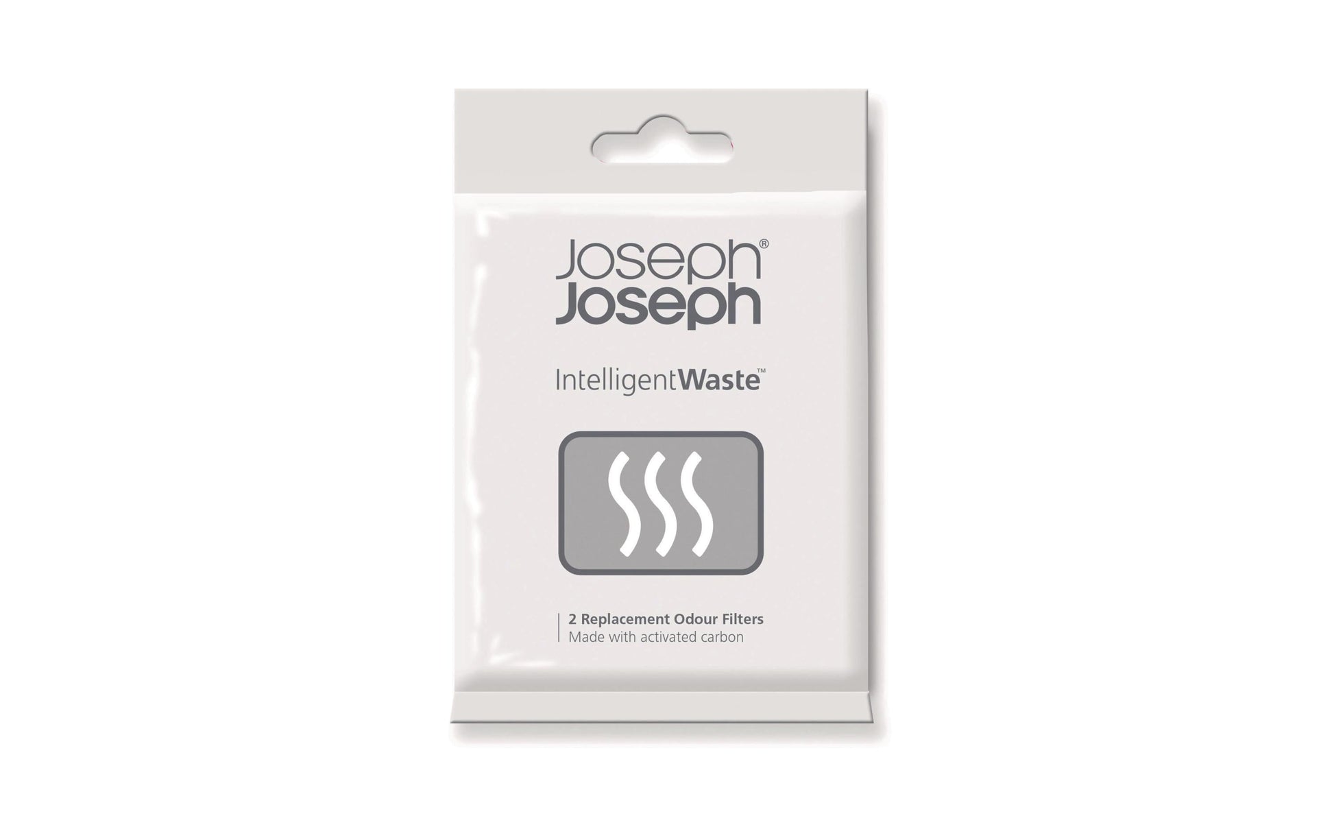 Joseph Joseph Abfalleinsatz Ersatz Geruchsfilter – Naturkohle – Weiss – 2 Stück