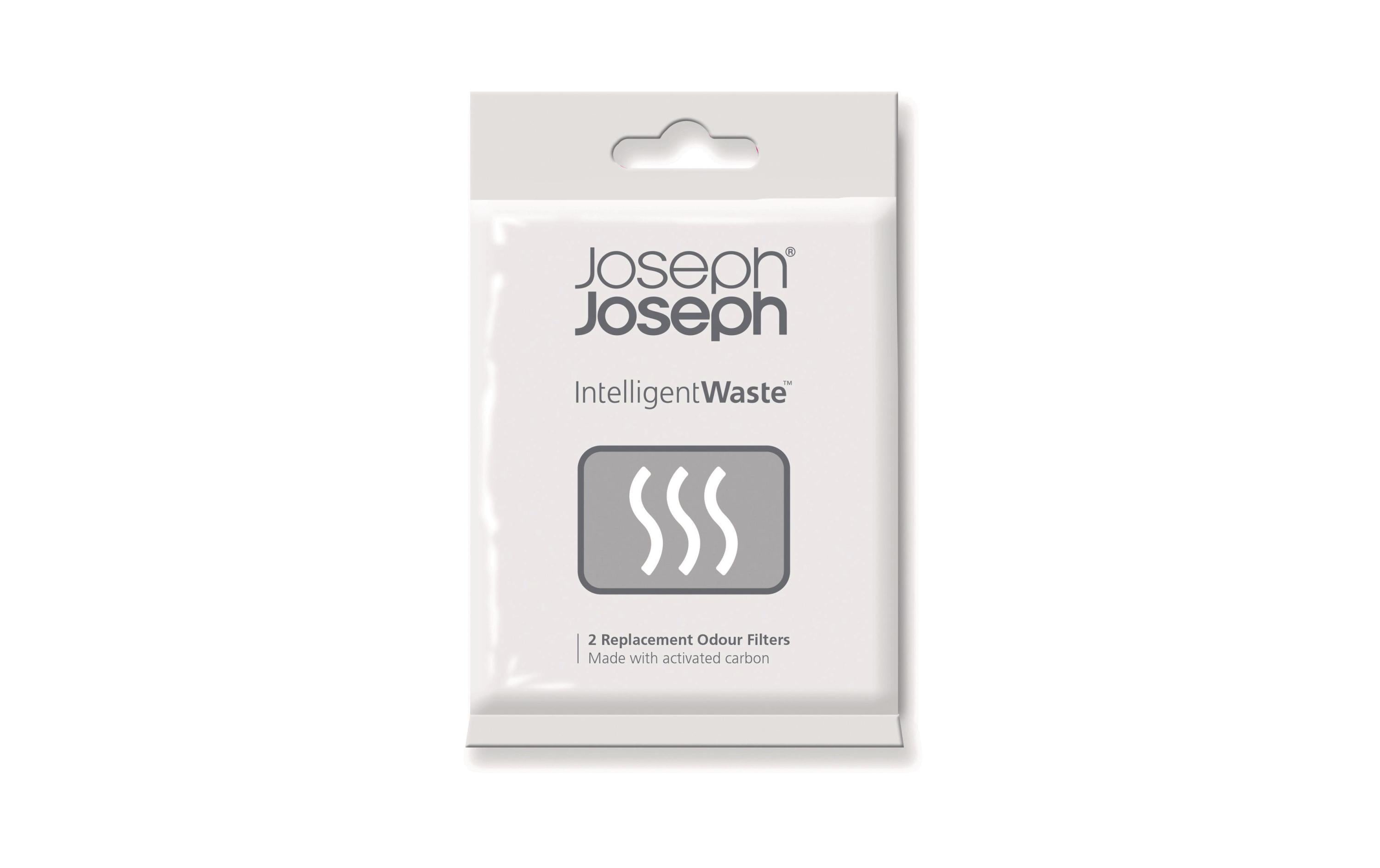 Joseph Joseph Abfalleinsatz Ersatz Geruchsfilter – Naturkohle – Weiss – 2 Stück