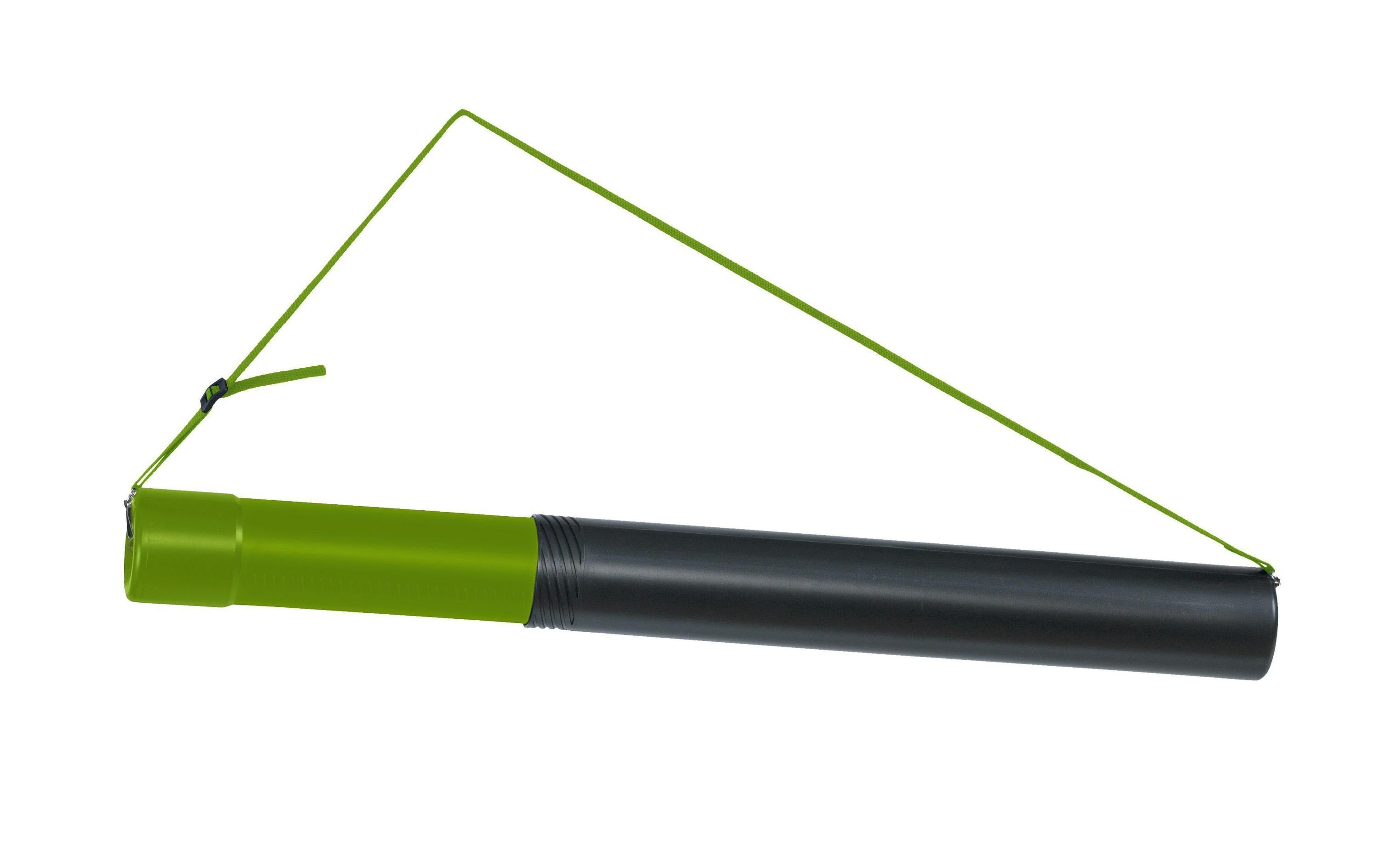 Linex Planrolle 70–127 cm Ø 85 mm – teleskopisch, mit Tragegurt, mit Deckel, schwarz, grün