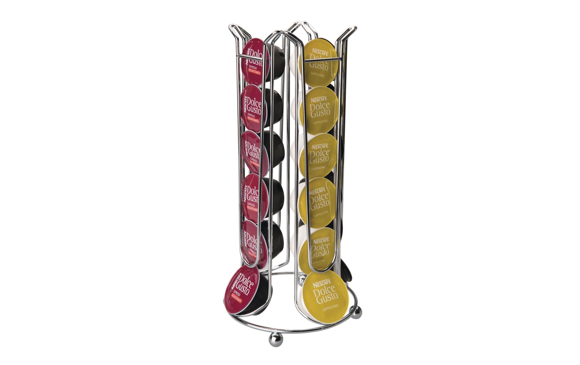 Ibili Kaffeekapselhalter 24 Kapseln, 14,5 × 14,5 × 33 cm, Metall, Silber, für NESCAFÉ Dolce Gusto