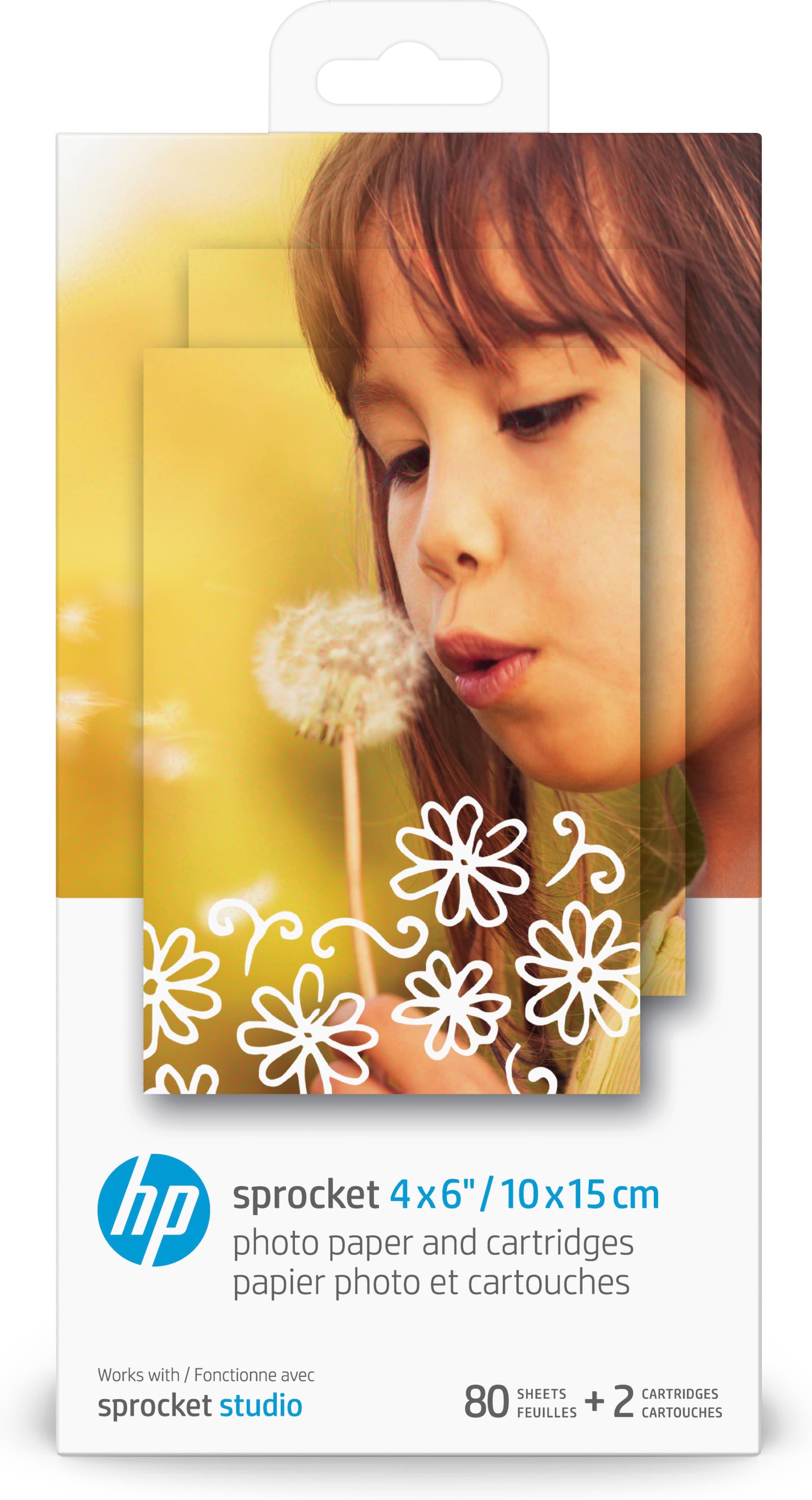 HP Sprocket Studio Fotopapier – glänzend, 102 × 152 mm, 240 g/m², 80 Blatt – für HP Sprocket Studio