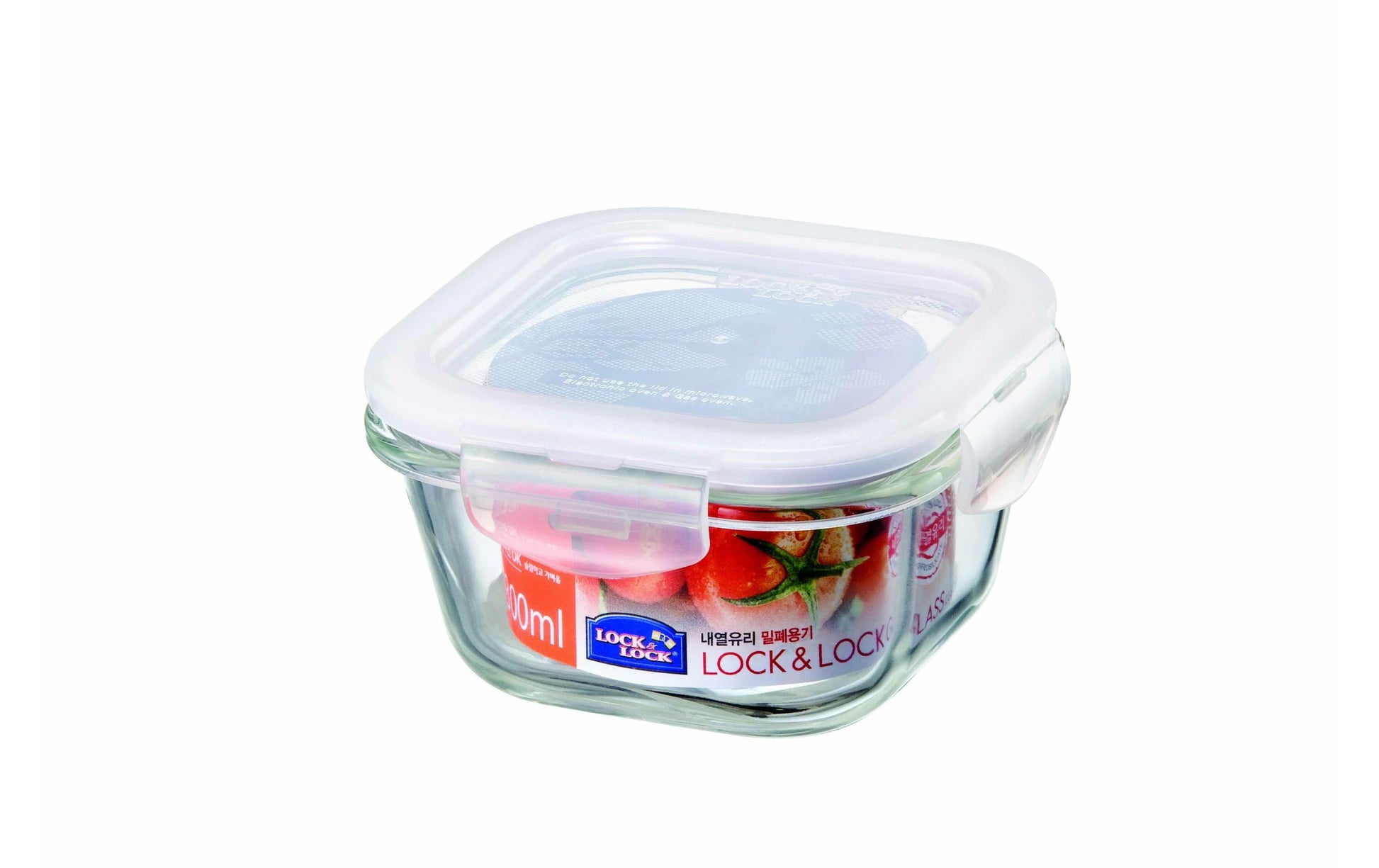 Lock & Lock Vorratsdose 300 ml, 12 × 12 × 6,5 cm, Glas (Borosilikat), Transparent