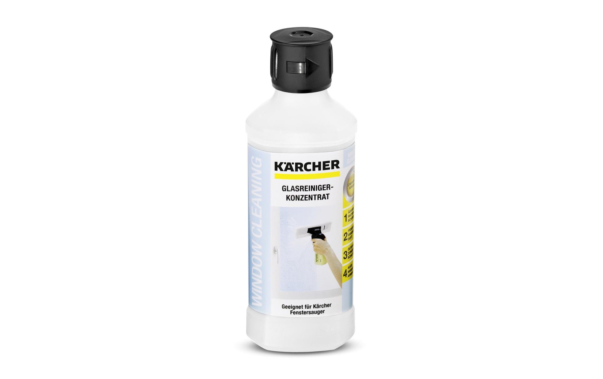 Kärcher Glas-/Oberflächenreiniger für Glas, für KV 4, WV 1, WV 2 – Flüssigkeit, Spraydose – 500 ml