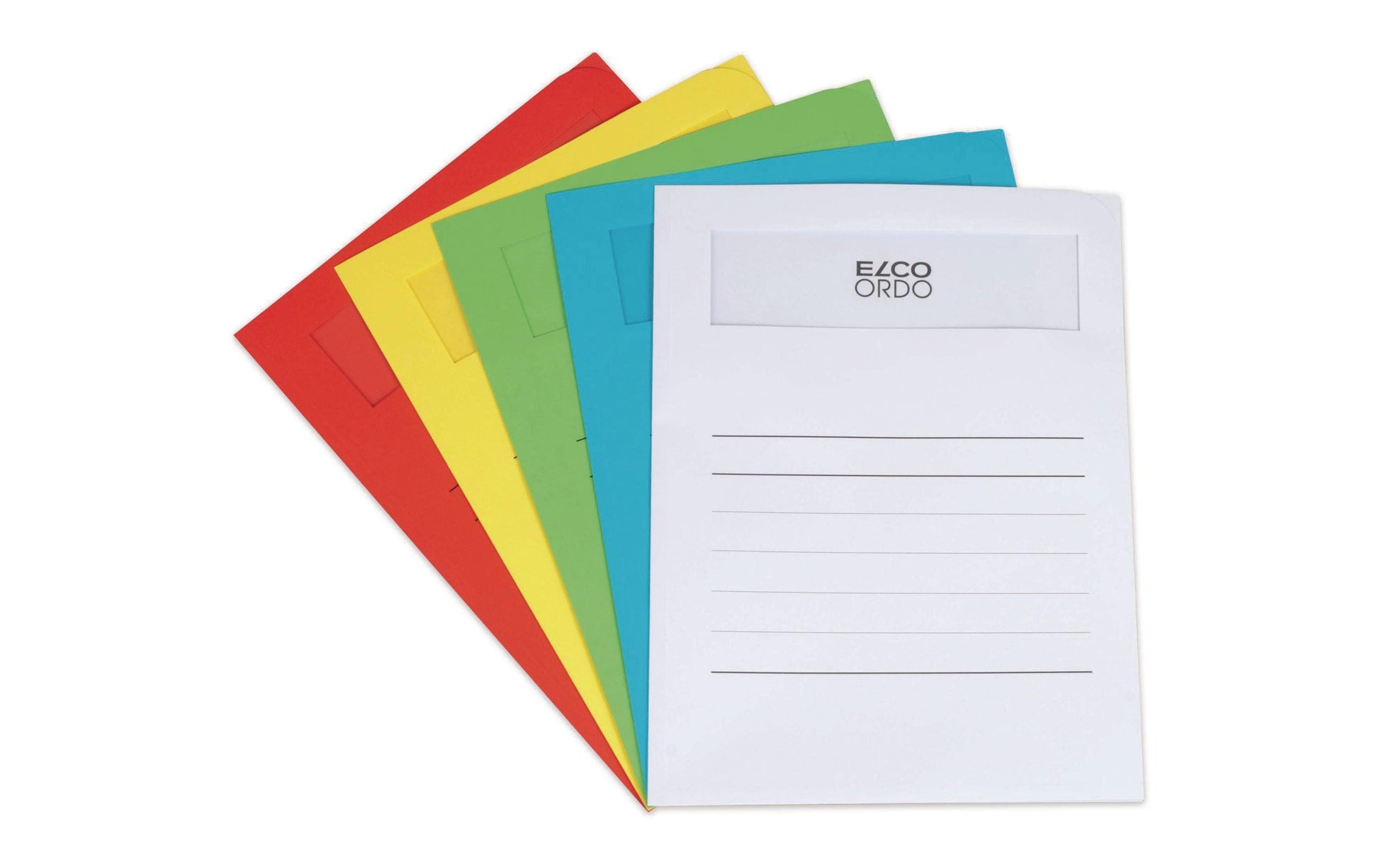 Elco Sichtmappe A4 – Papier, farbig sortiert, 10er-Pack