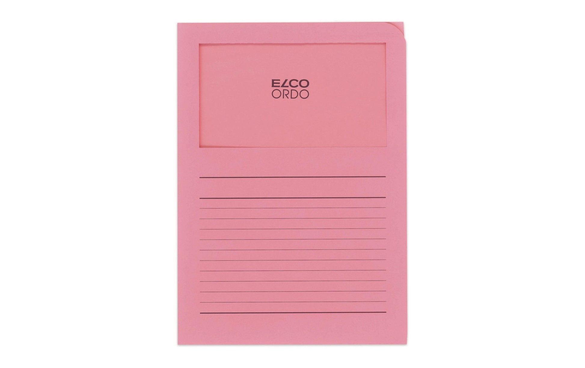 Elco Ordo Classico Sichtmappe A4 – Pink, Papier, Sichtfenster, Beschriftungsvordruck, 10er-Pack