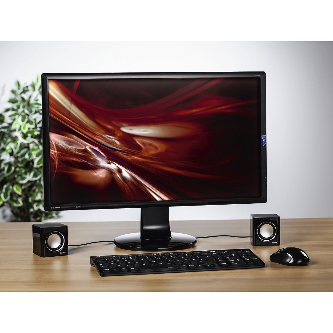 Hama Sonic Mobil 185 – PC-Lautsprecher – 2.0, 3 W, 3,5 mm – Schwarz