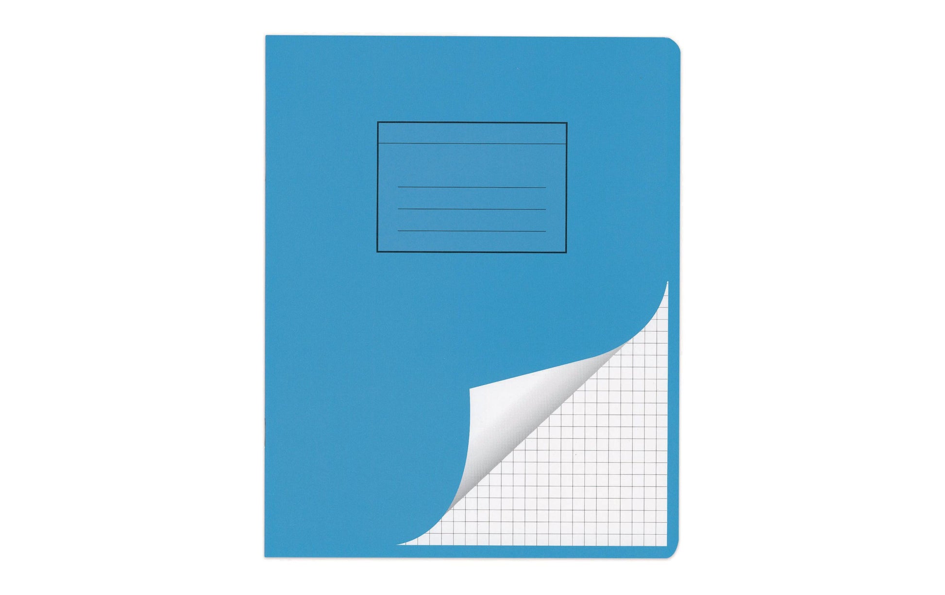 Elco Schulheft – 175 × 220 mm – kariert – 24 Blatt – abgerundete Ecken, aufgedrucktes Schild, blau, 10 Stück