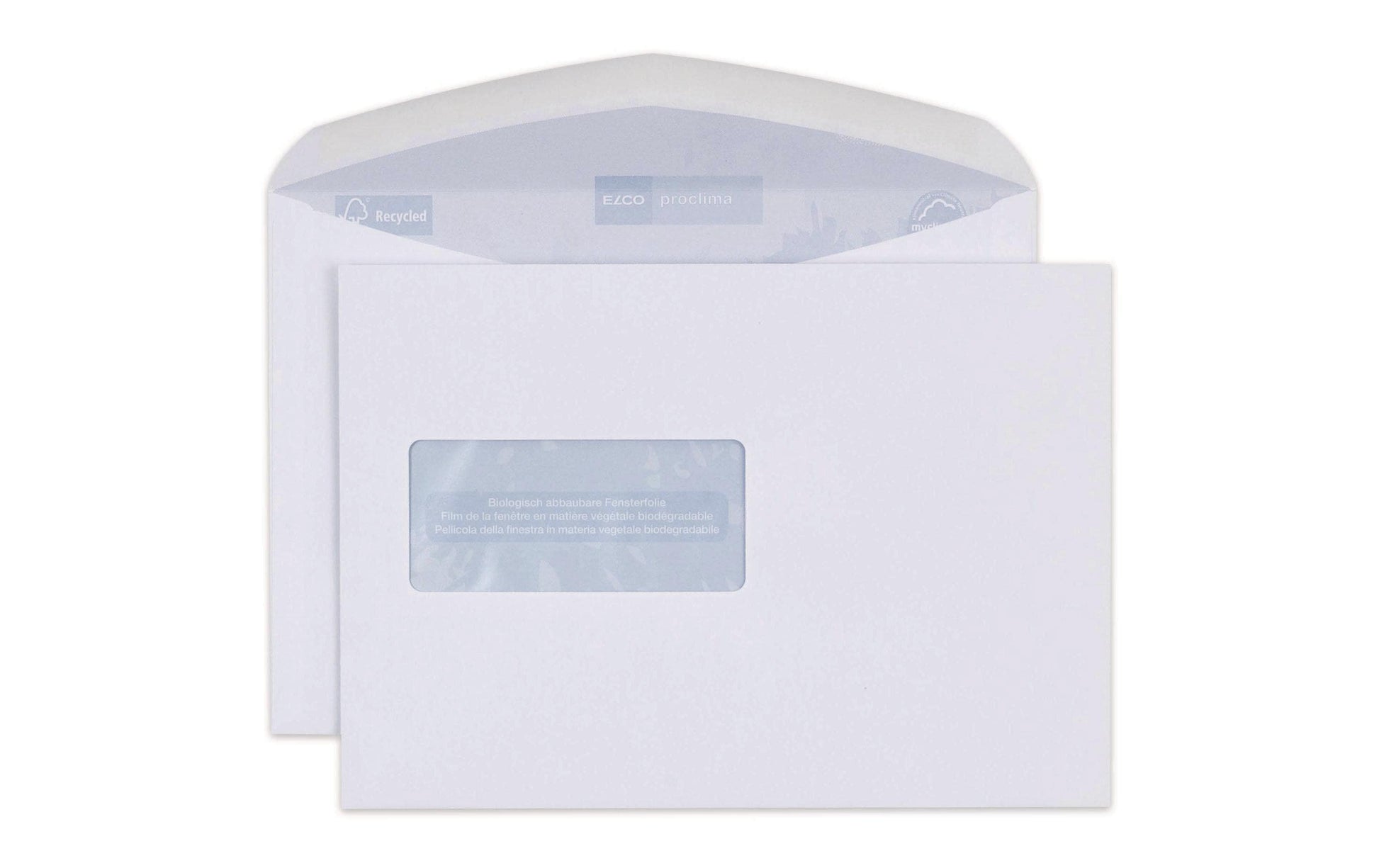 Elco Couvert C5, Fenster links, Nassklebung, Weiss, 100 g/m², Proclima – 500 Stk.