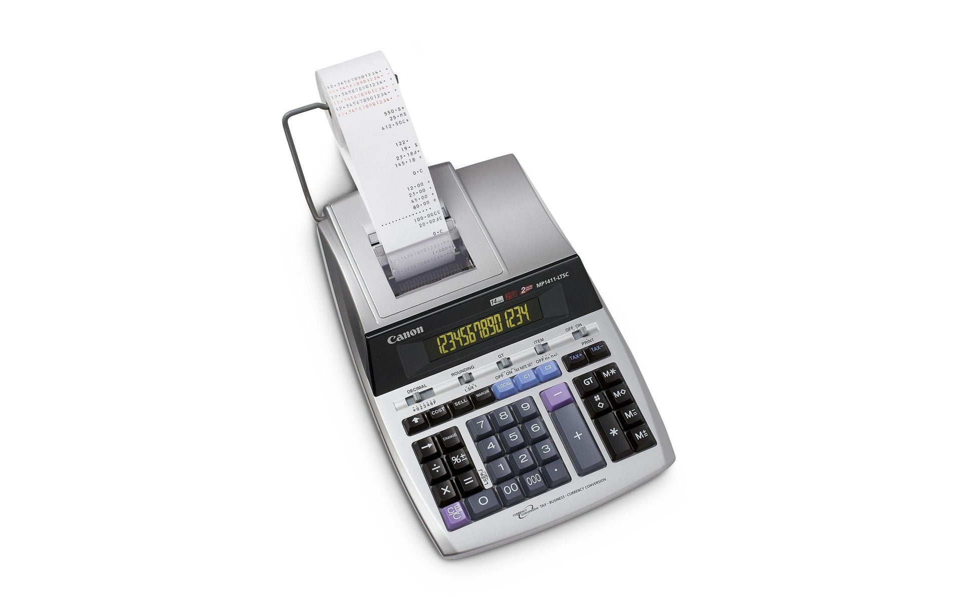 Canon Tischrechner, druckend MP1411-LTSC – 14-stellig, zweifarbig, LCD, Margen, Netzbetrieb