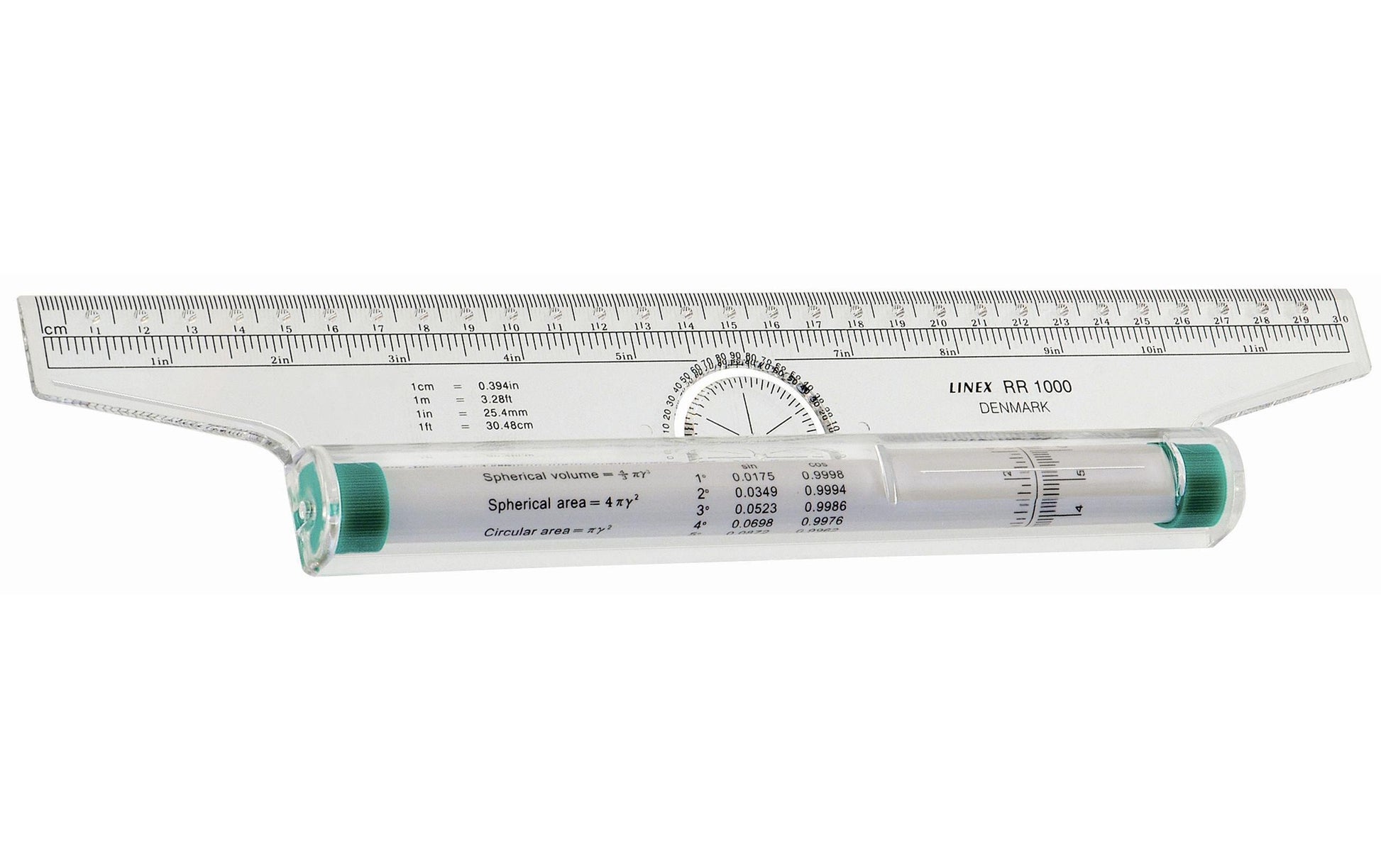 Linex Wandtafel-Lineal 30 cm – Kunststoff, Transparent, mit Rolle