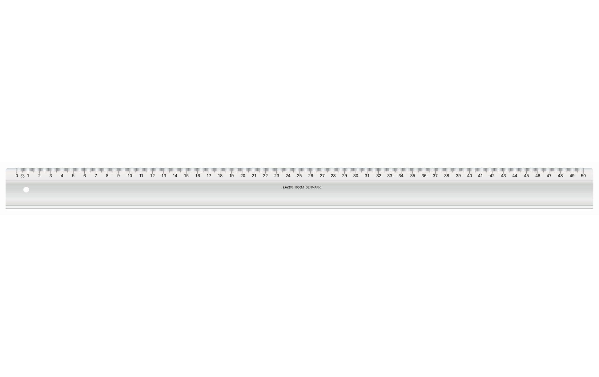 Linex Wandtafel-Lineal 50 cm – Kunststoff, transparent, mit Tuschekante, mit Facette