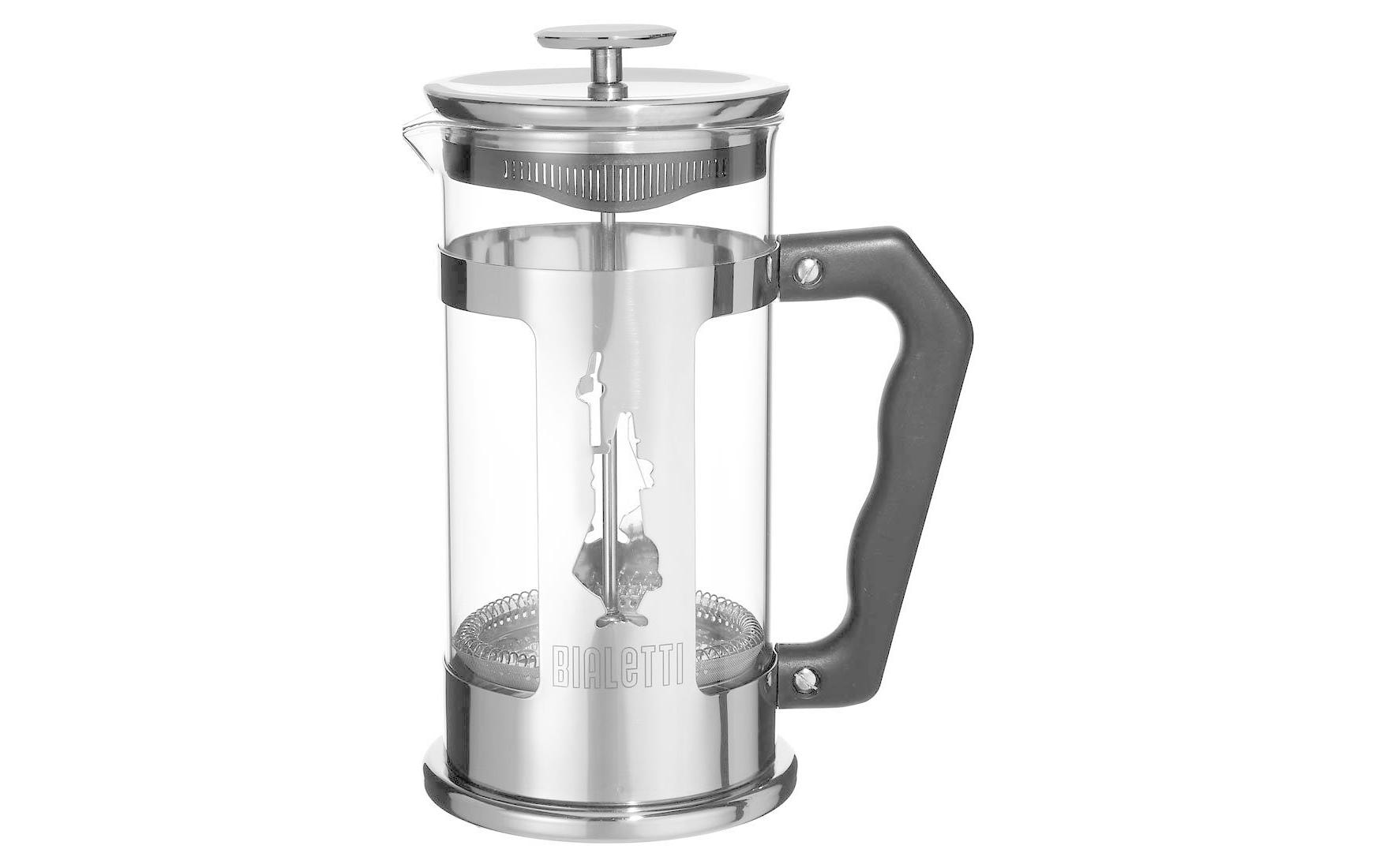 Bialetti Preziosa French Press / Kaffeebereiter – 1 l, 8 Tassen, Borosilikatglas/Edelstahl, 17,2 × 22 × 17,2 cm
