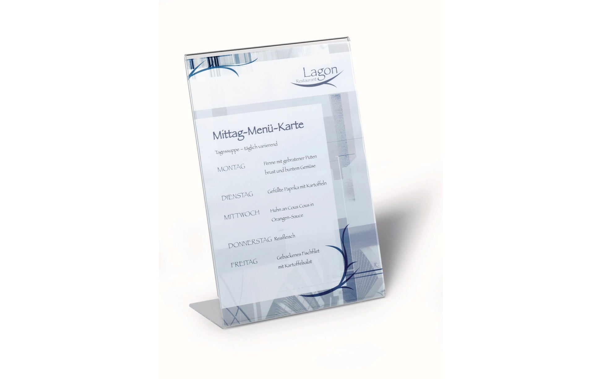 Durable Schilderhalter – für A4 Hochformat, Transparent, Acryl