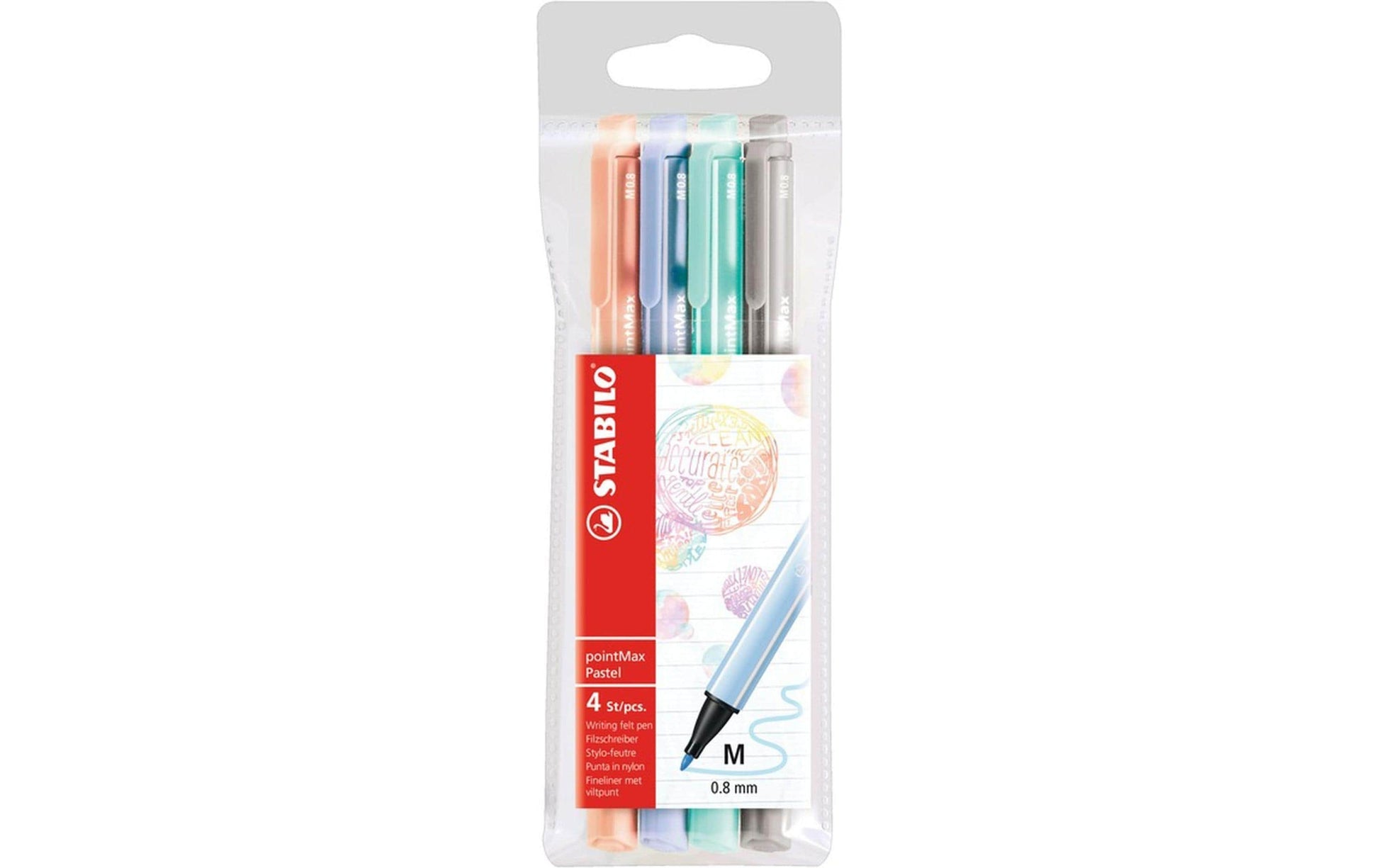 STABILO Filzstifte pointMax, Strichbreite 0,8 mm, 4 Farben