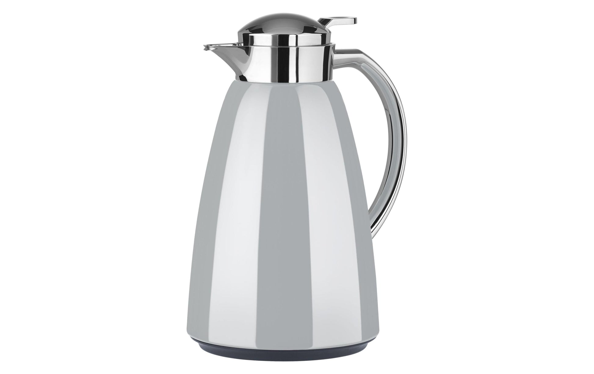 EMSA Thermoskanne CAMPO – 1 l, Ø 15,2 cm, Edelstahl 18/10/Glas, Grau, Schraubverschluss, vakuumisoliert