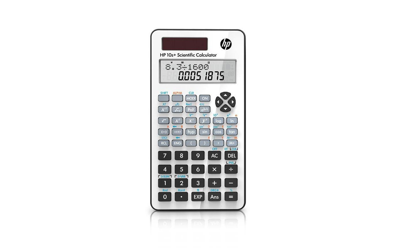 HP Wissenschaftlicher Taschenrechner 10S+, 12-stellig, 2-zeilig, Solar/Batterie, Silber
