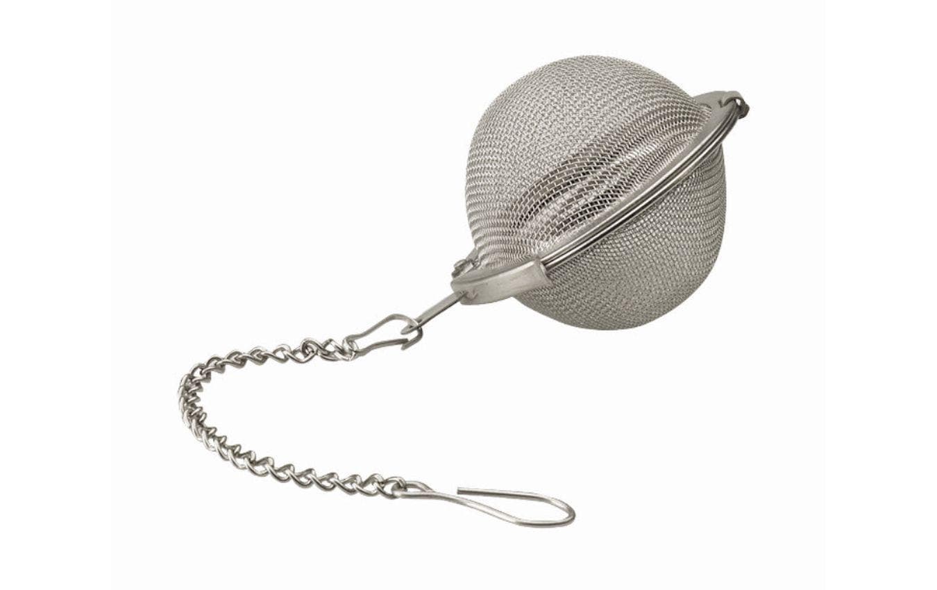 Ibili Teesieb Ø 4 cm, Edelstahl, Silber, spülmaschinenfest, mit Einhängekette