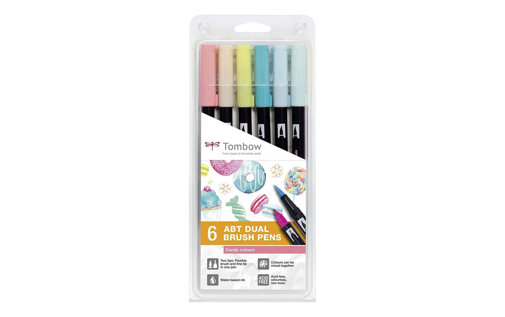 Tombow Auswaschbare Filzstifte, 6 Farben