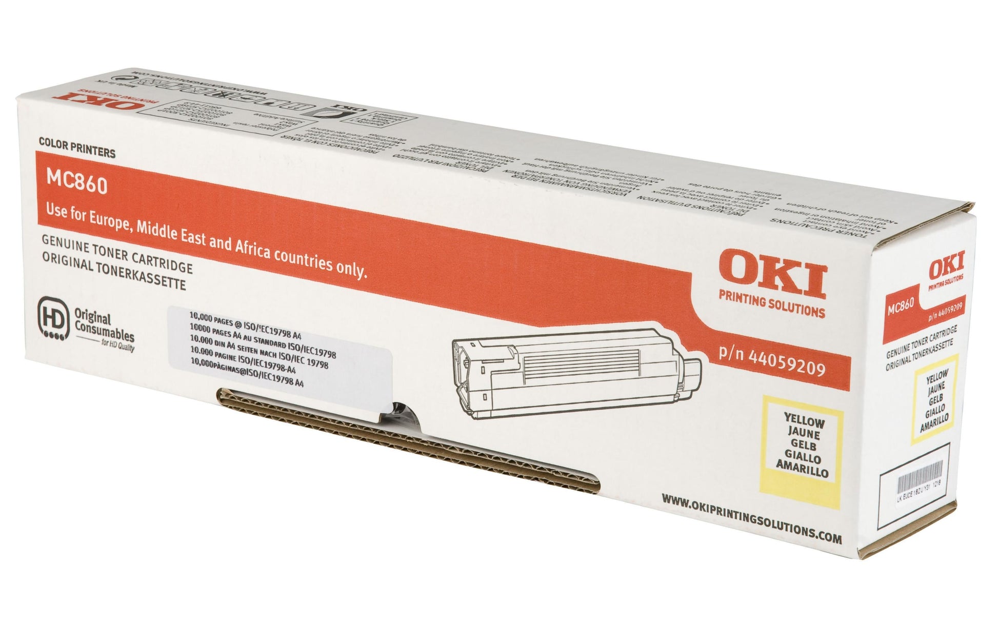 OKI Toner – gelb, 10000 Seiten