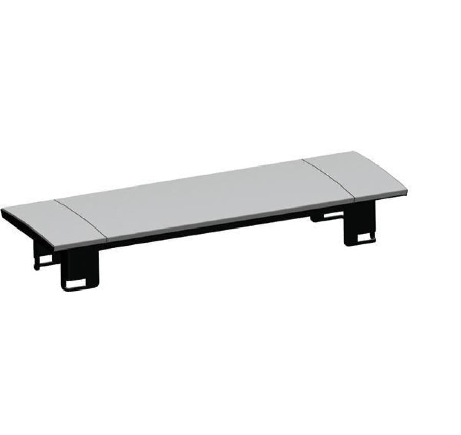 Bachmann POWER FRAME Einbausteckdosenleiste, Abdeckung, 3-fach, Aluminium – schwarz