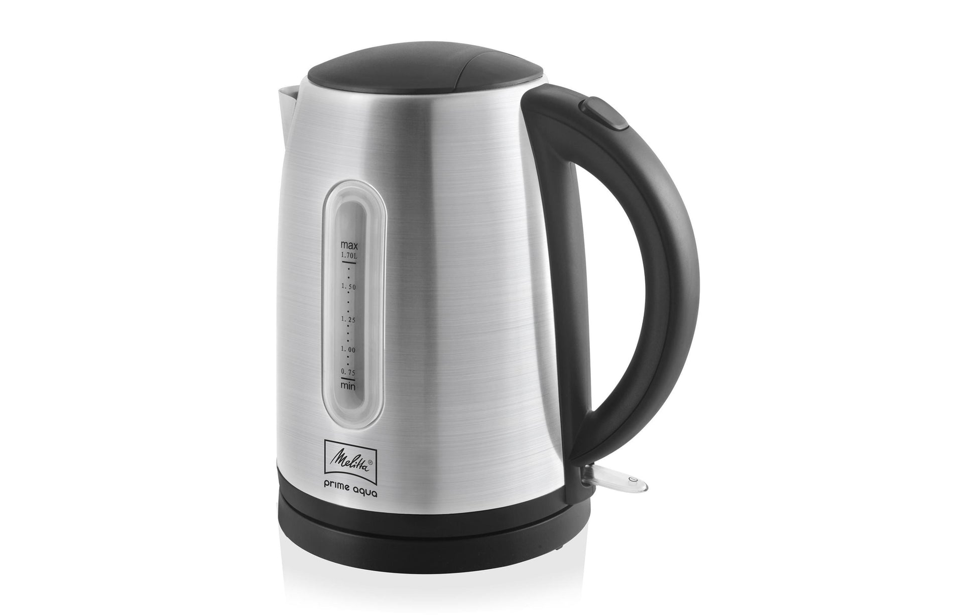 Melitta Prime Aqua – Wasserkocher 1,7 l, 2200 W, Edelstahl, Silber