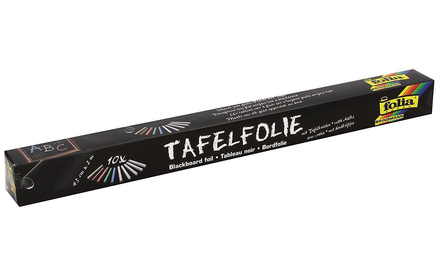 Folia Tafelfolie Rolle – Schwarz, selbstklebend, 450 × 2000 mm, 135 µm